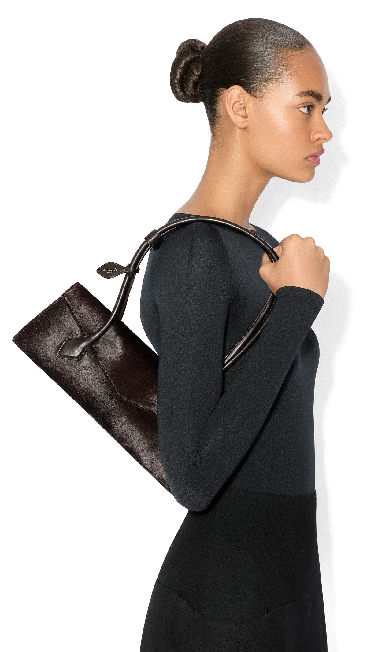 Alaïa Le Teckel Flap Medium Bag In Haircalf