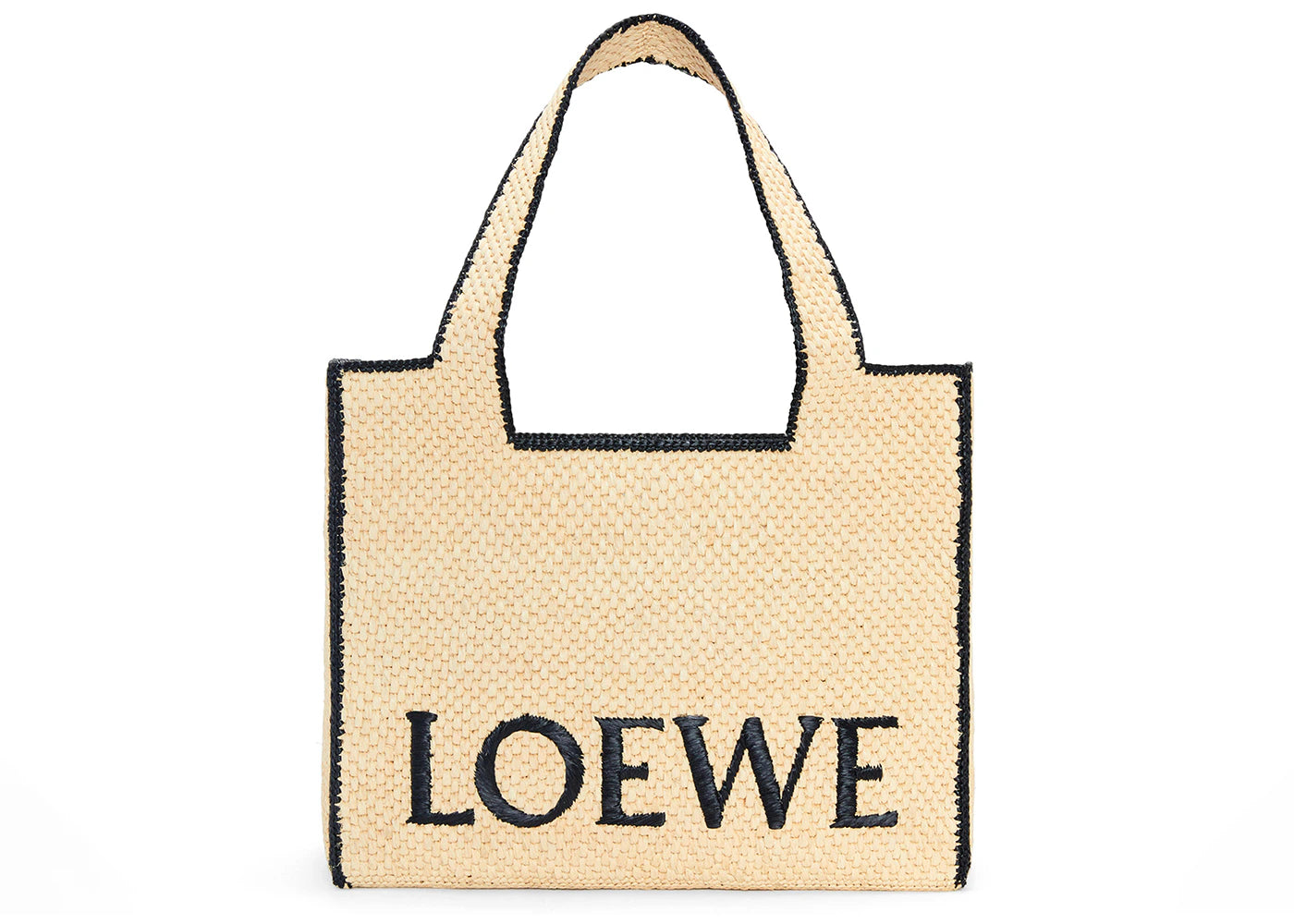 Loewe Front Tote Large Raffia Natural