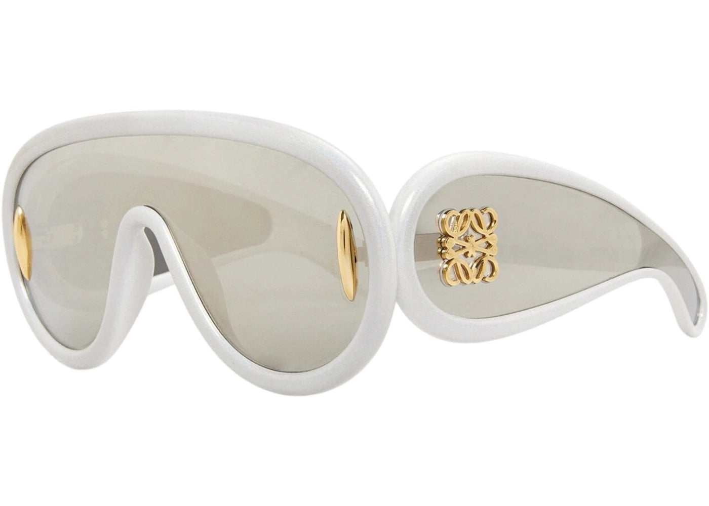 Loewe Wave Mask Sunglasses White Holographic