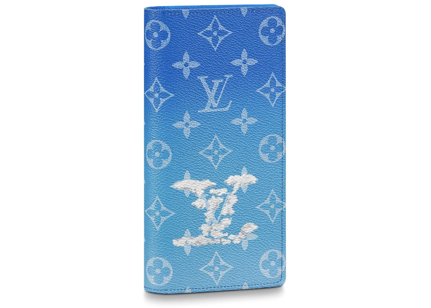Louis Vuitton Brazza Wallet (16 Card Slot) Clouds Monogram Blue One Size