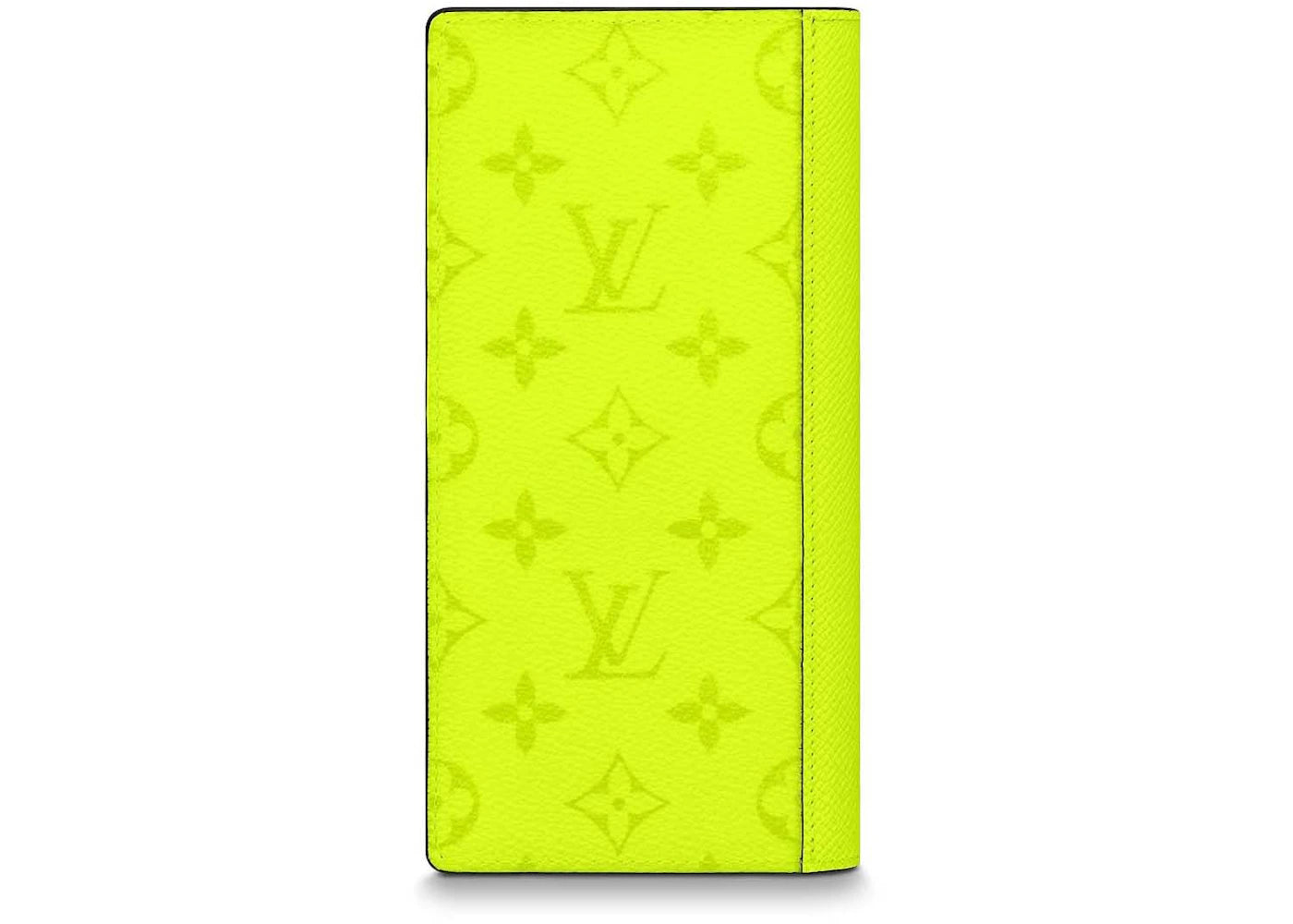Louis Vuitton Brazza Wallet Neon Yellow