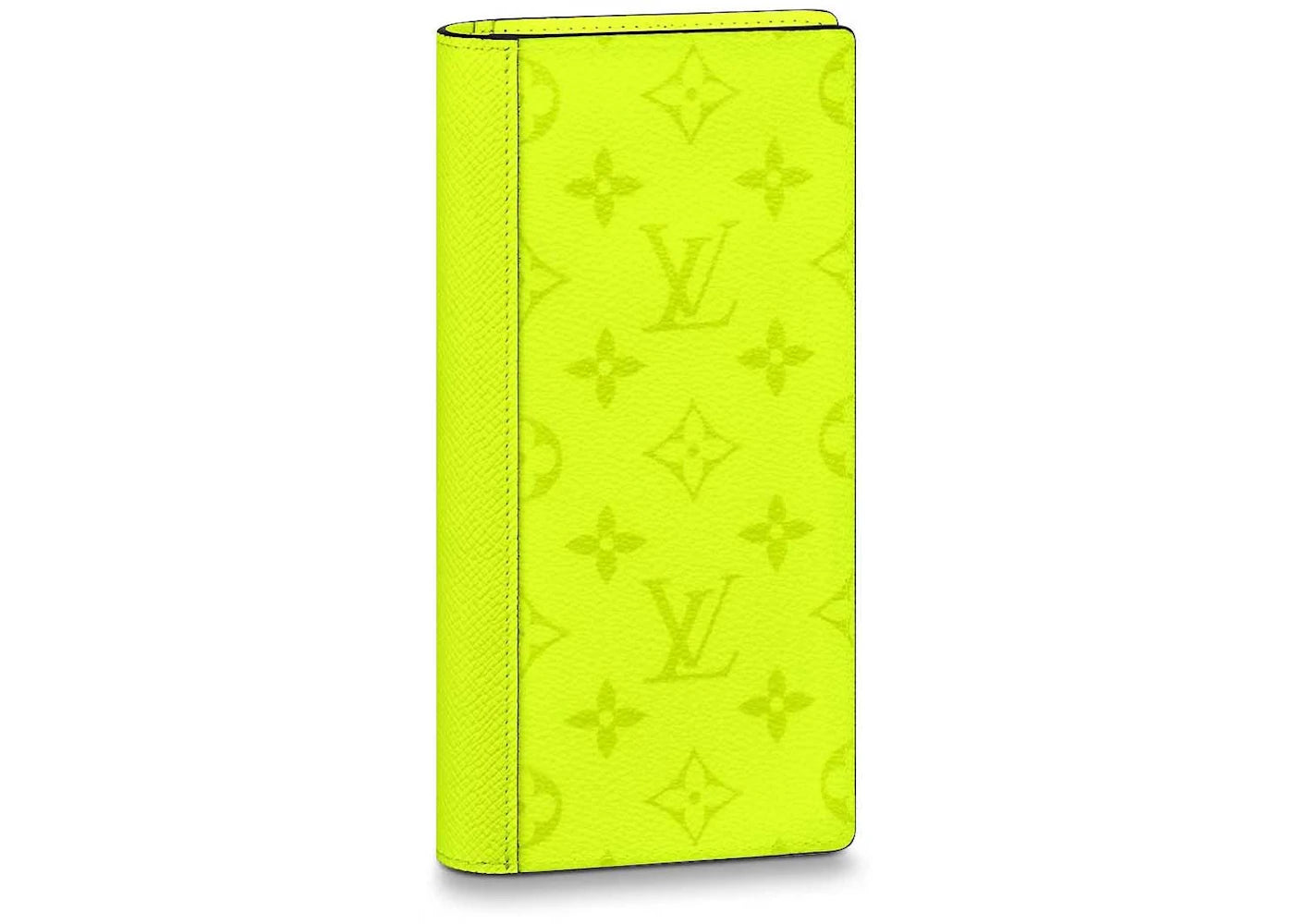 Louis Vuitton Brazza Wallet Neon Yellow