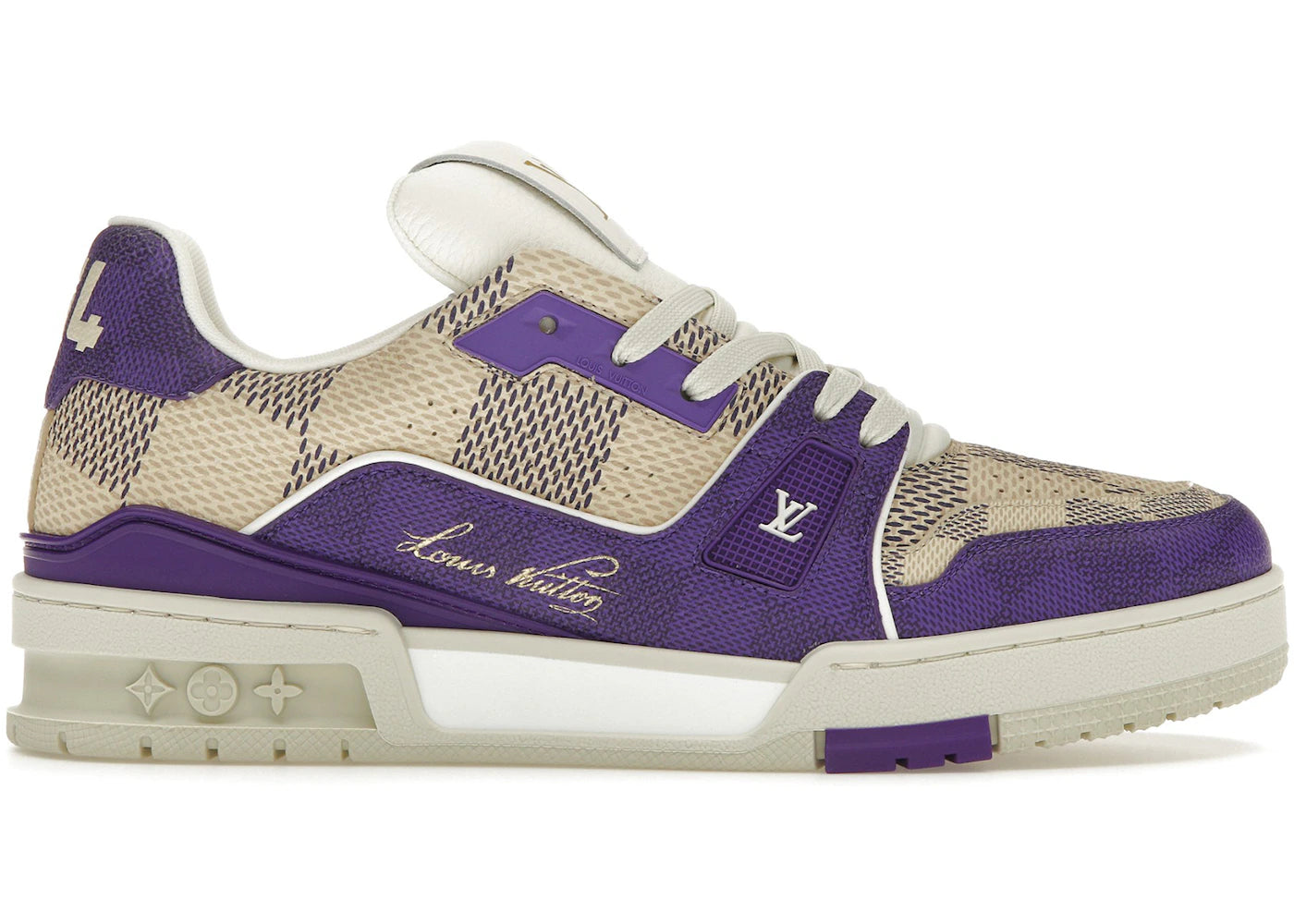 louis vuitton damier lv trainer purple