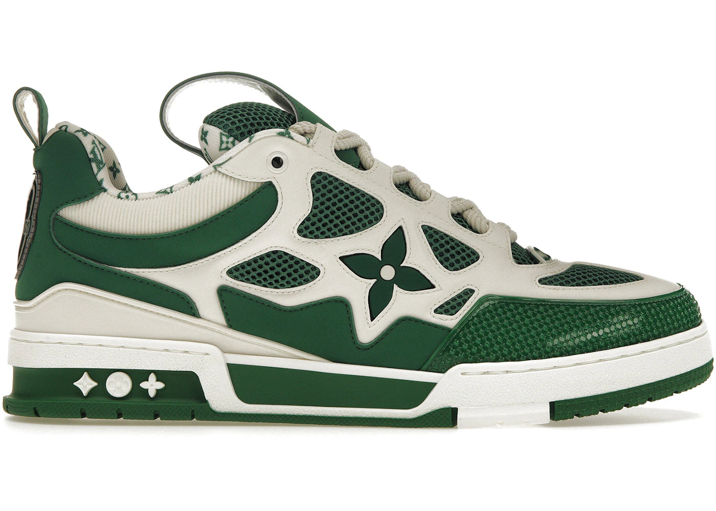 louis vuitton lv skate sneaker green white