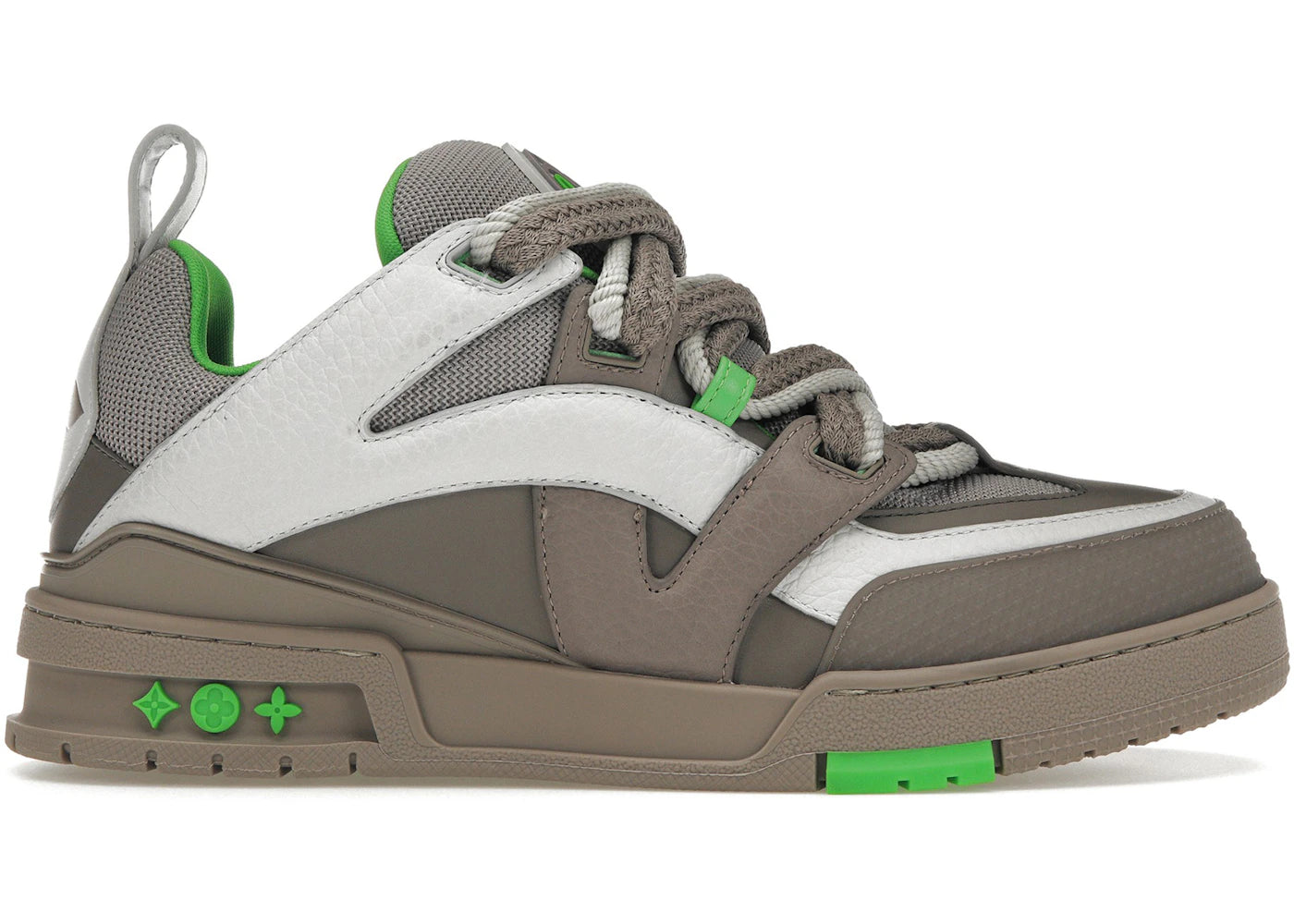 louis vuitton lv skate sneaker grey green