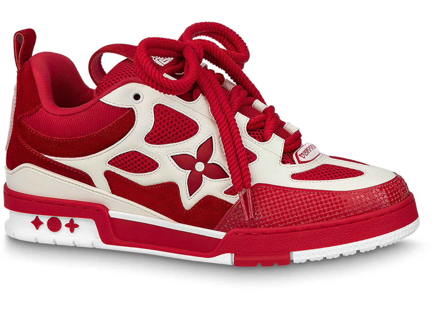 louis vuitton lv skate sneaker red white