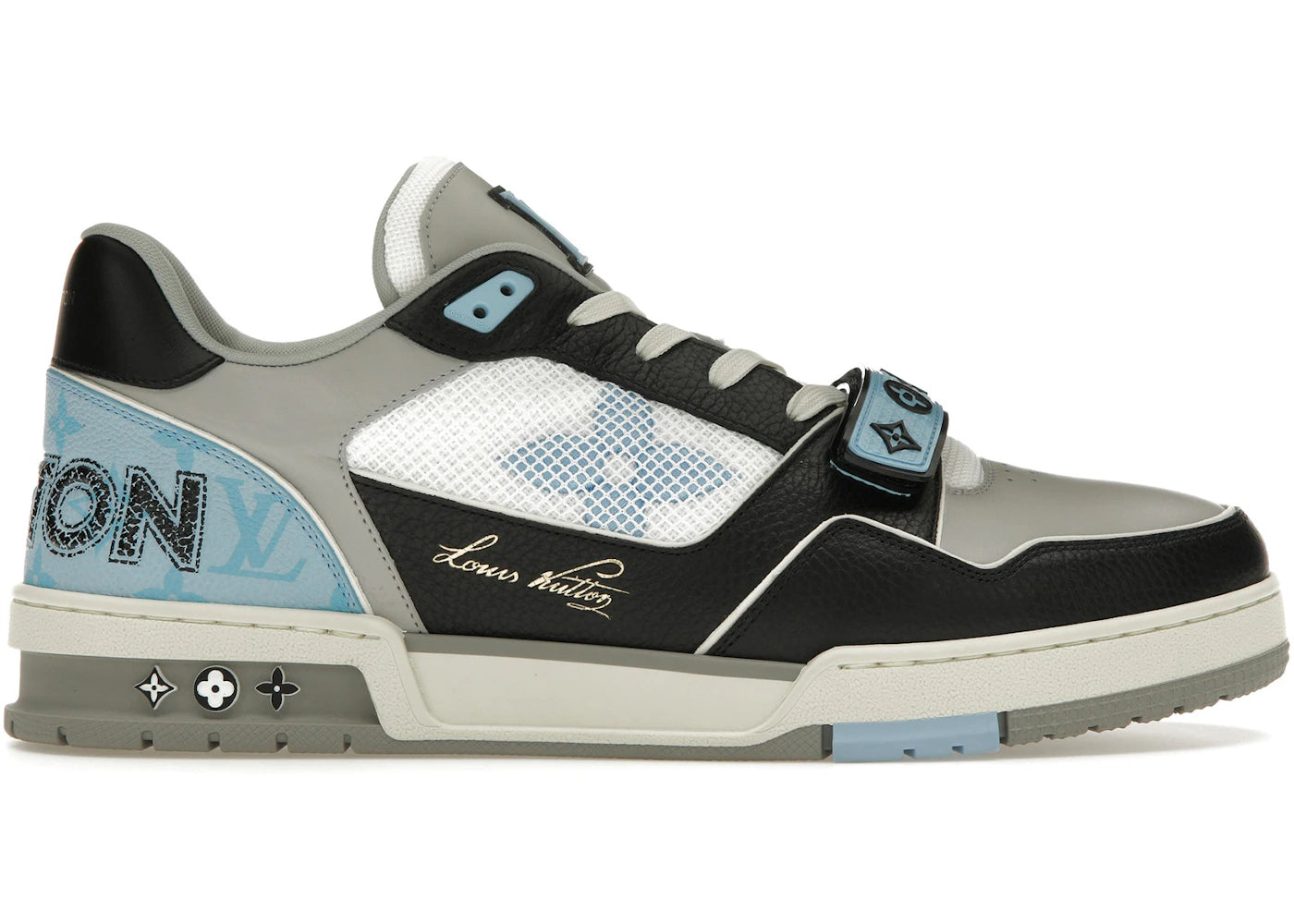 Louis Vuitton Lv Trainer Blue Grey Black