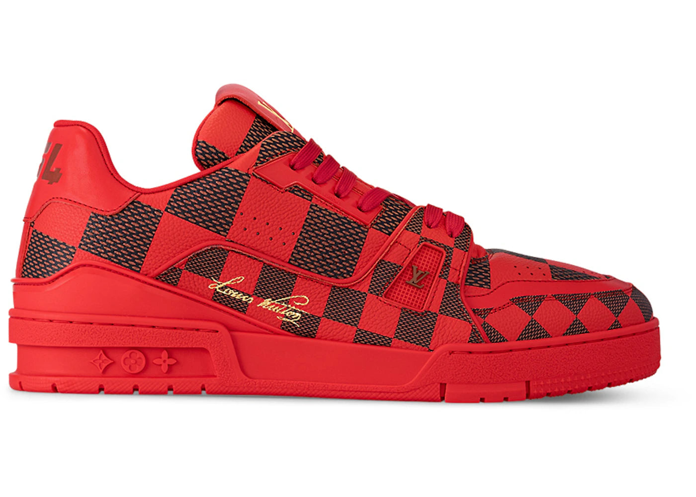 Louis Vuitton Lv Trainer Sneaker Damier Pop Red