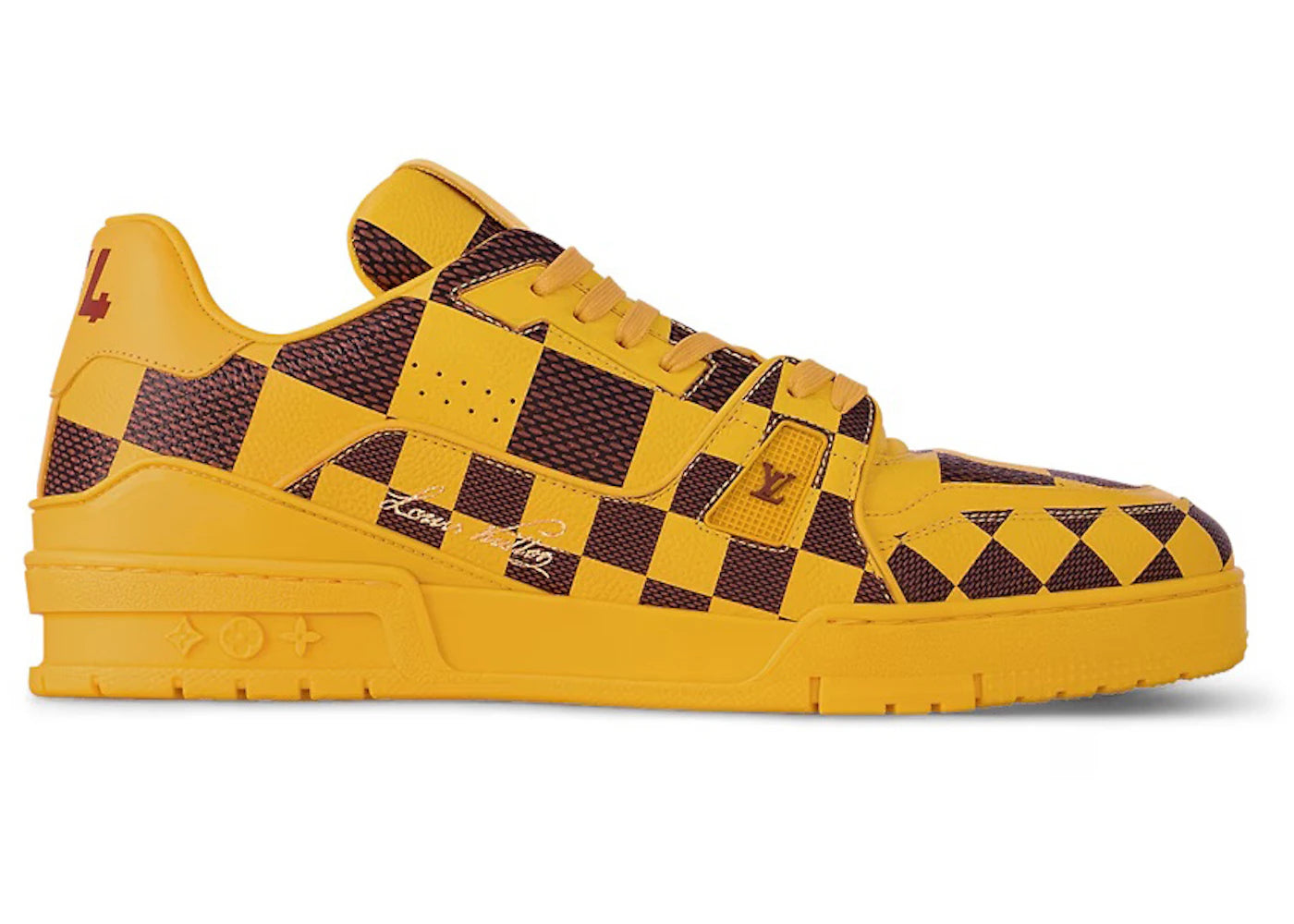 Louis Vuitton Lv Trainer Sneaker Damier Pop Yellow