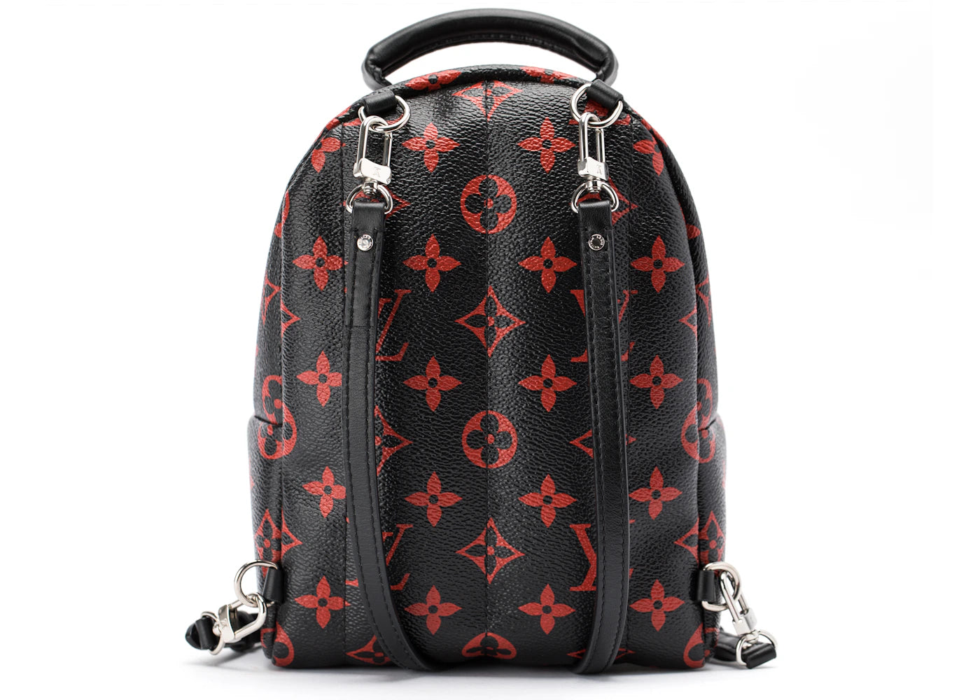 louis vuitton backpack palm springs monogram infrarouge mini black red