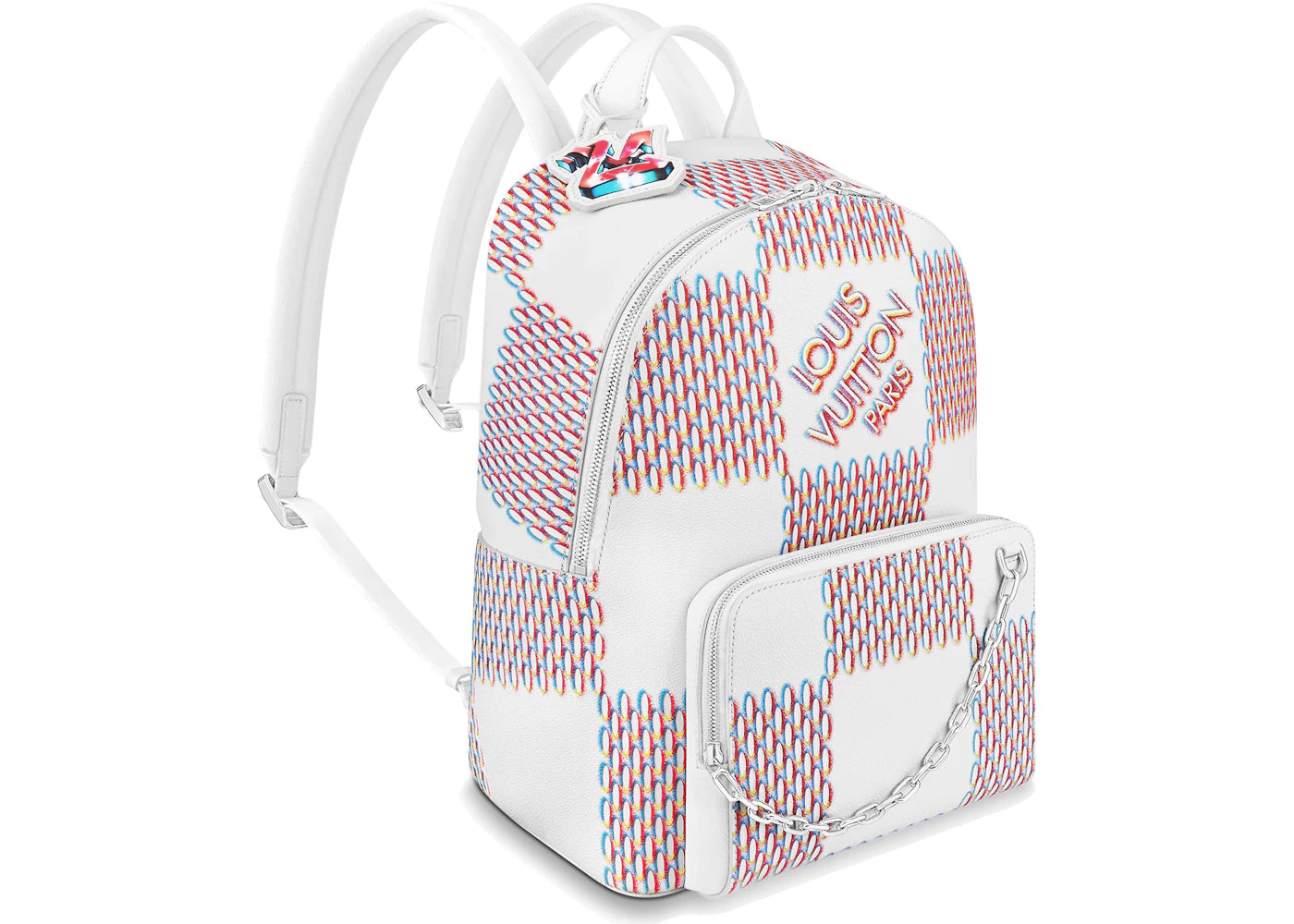 Louis Vuitton Racer Backpack White Damier Spray