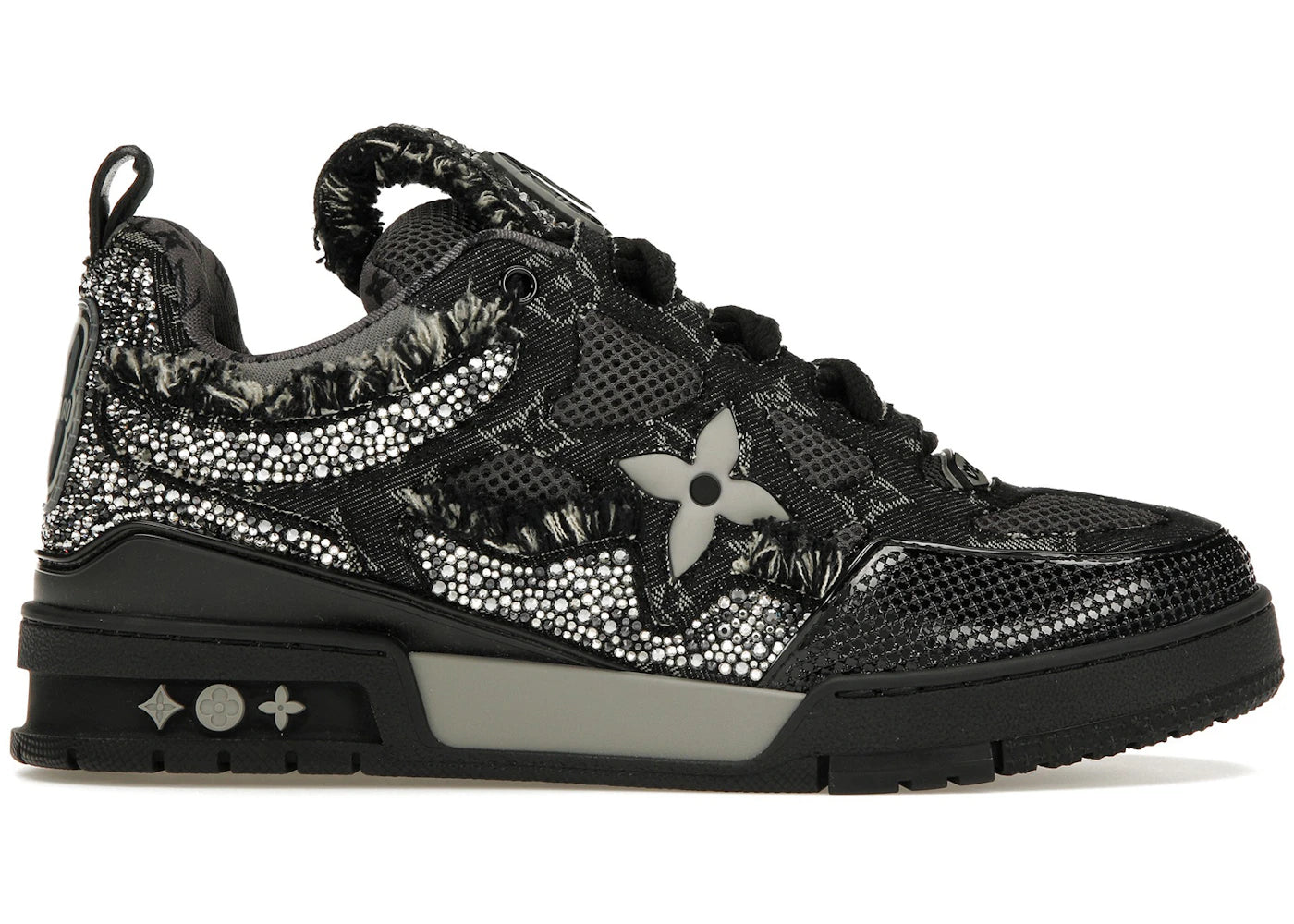 louis vuitton skate trainer black swarovski monogran