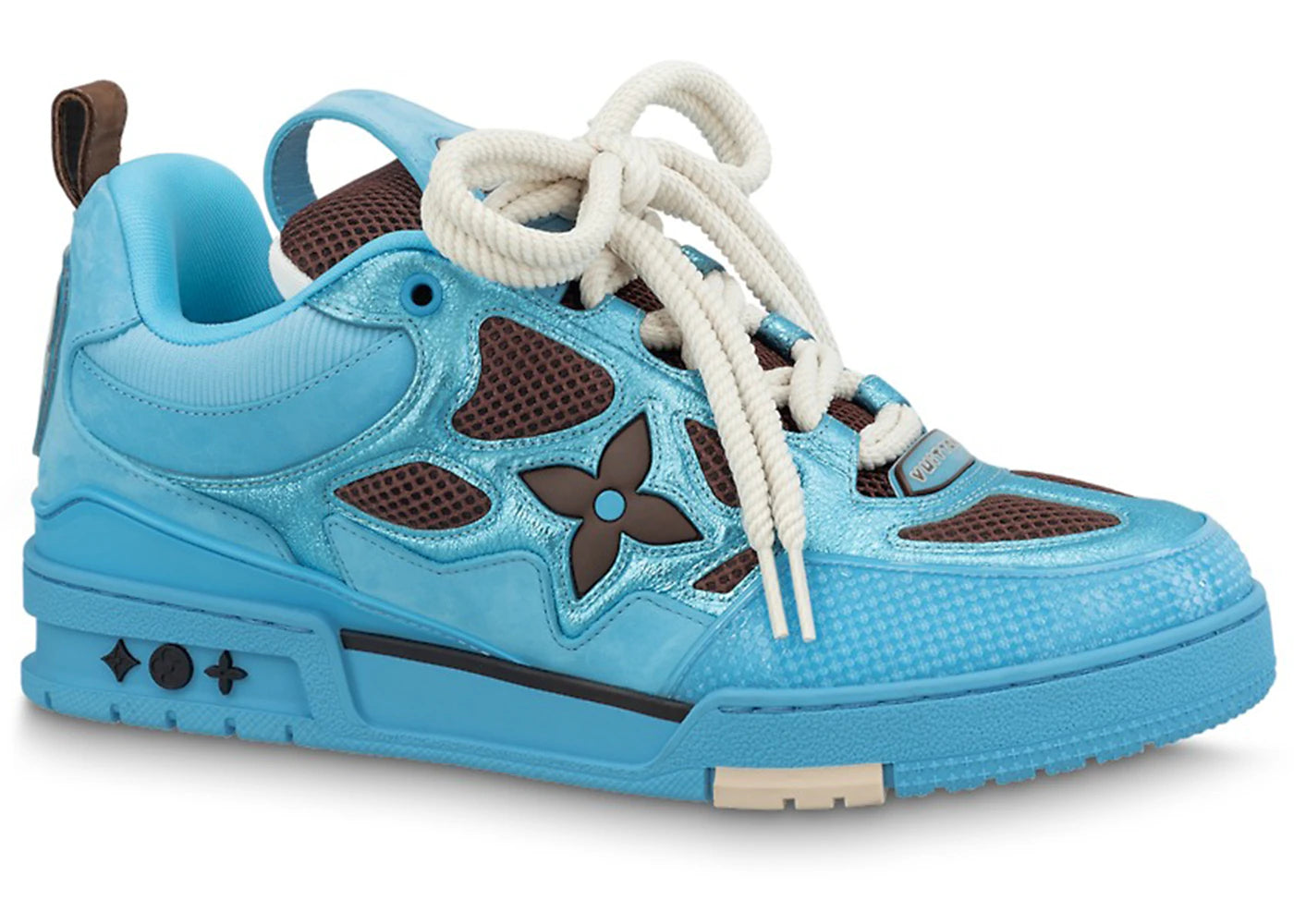 louis vuitton skate trainer blue brown