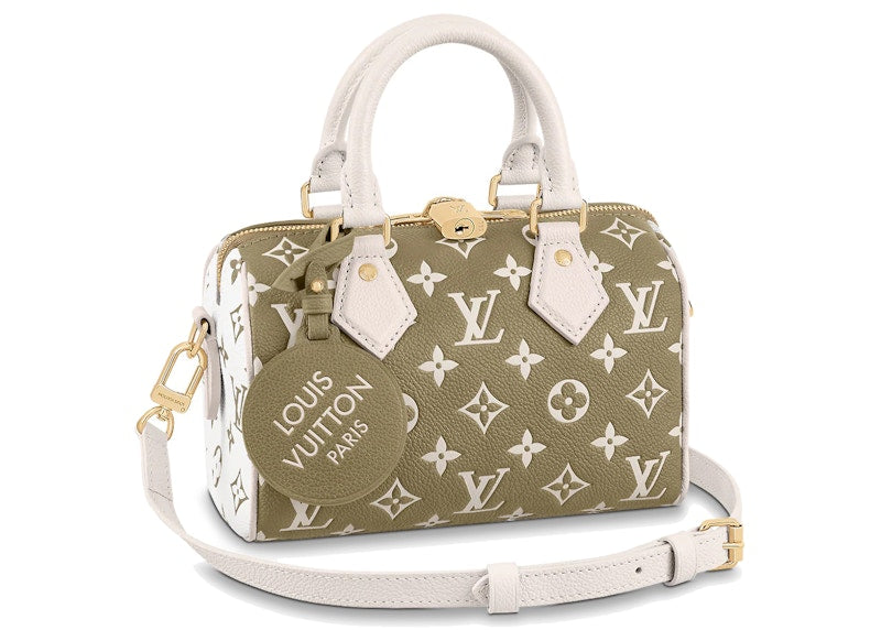 Louis Vuitton Speedy Bandouliere 20 Khaki Green/Beige/Cream One Size