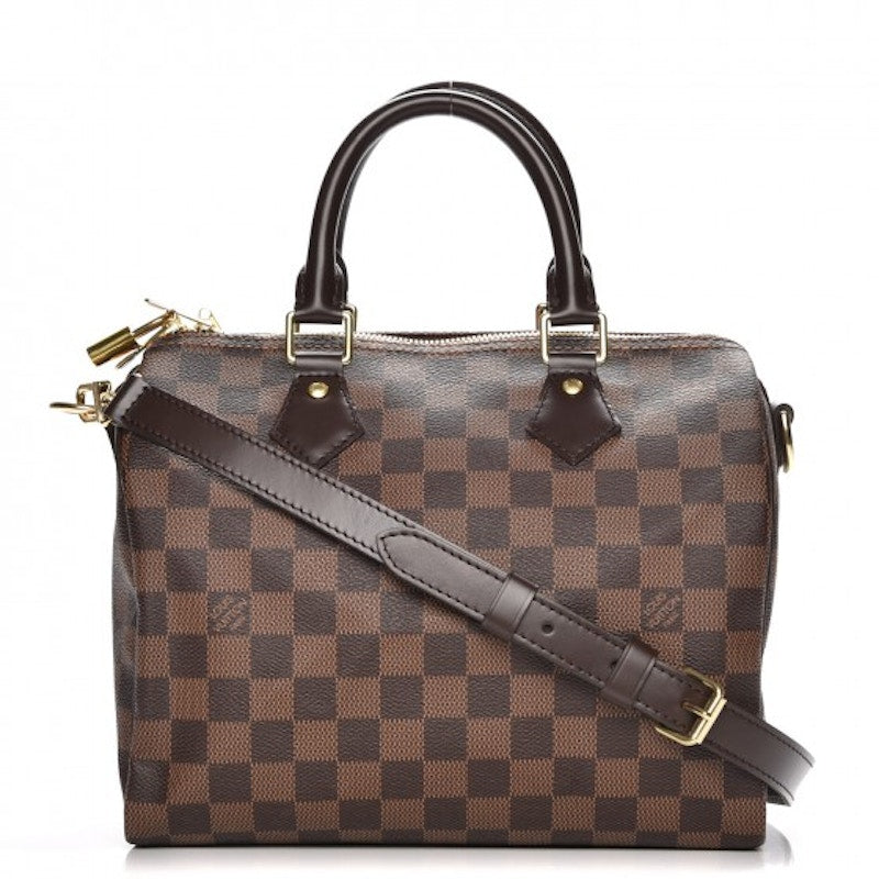 Louis Vuitton Speedy Bandouliere Damier Ebene 25 Brown One Size
