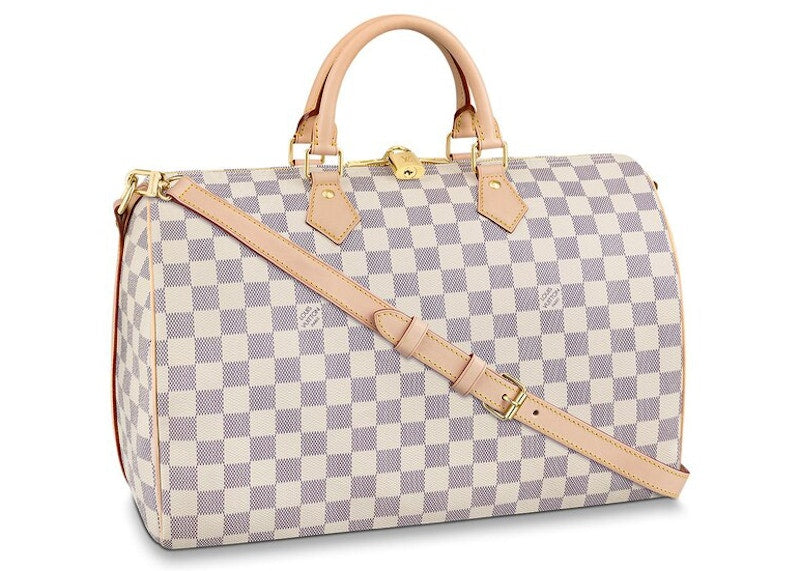 Louis Vuitton Speedy Bandouliere Damier Azur 35 White/Blue