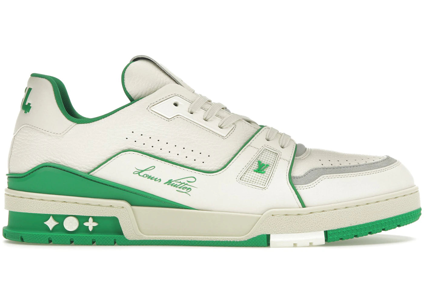 Louis Vuitton Trainer #54 Signature White Green UK
