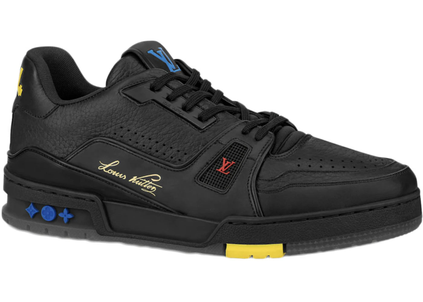 louis vuitton trainer black signature