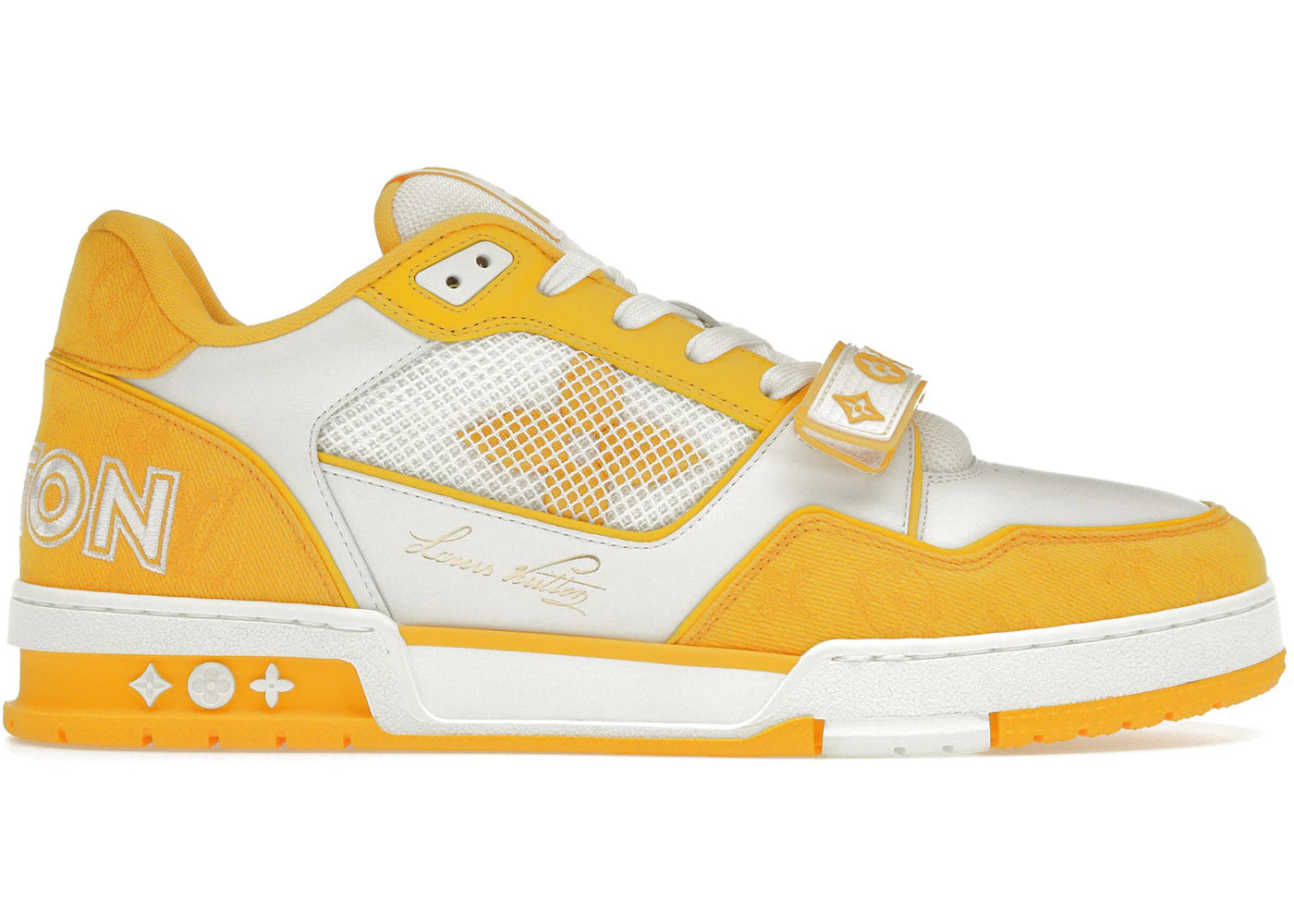 Louis Vuitton Trainer Monogram Denim Yellow UK
