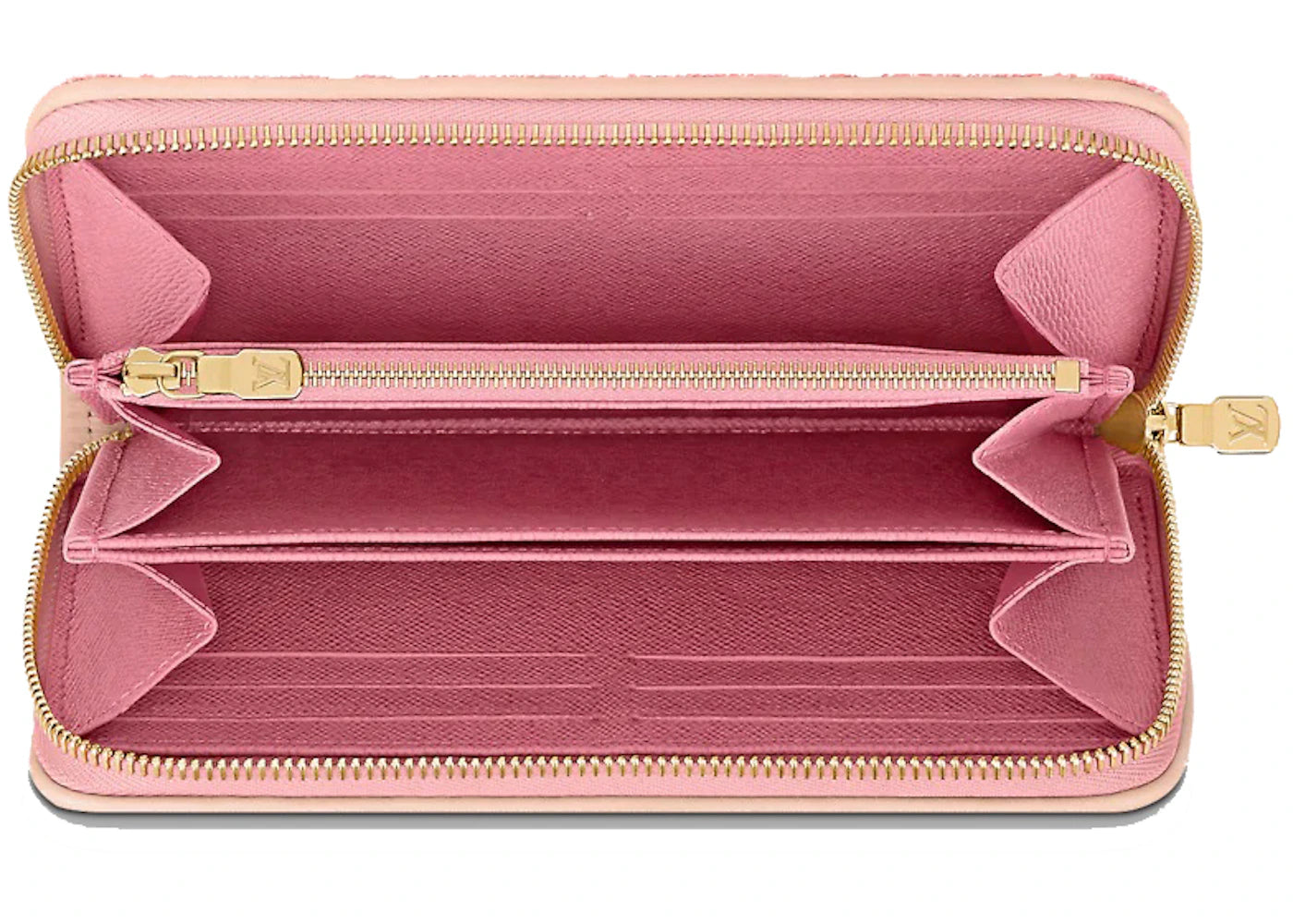 Louis Vuitton Zippy Wallet Denim Jacquard Pink