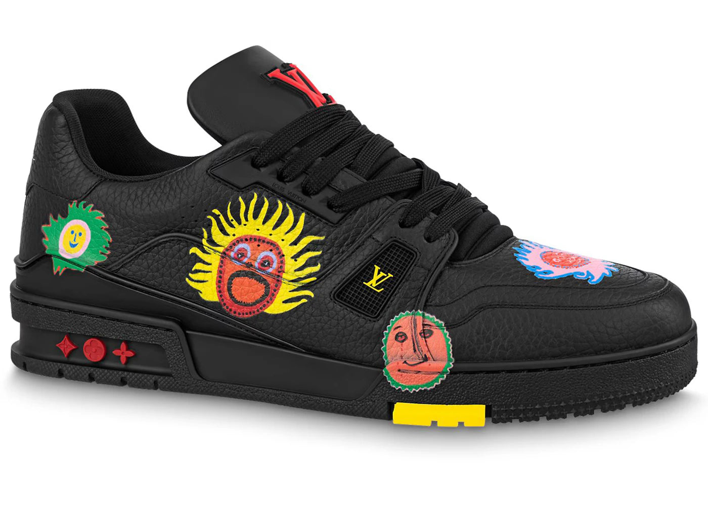 louis vuitton x yayoi kusama trainer black print
