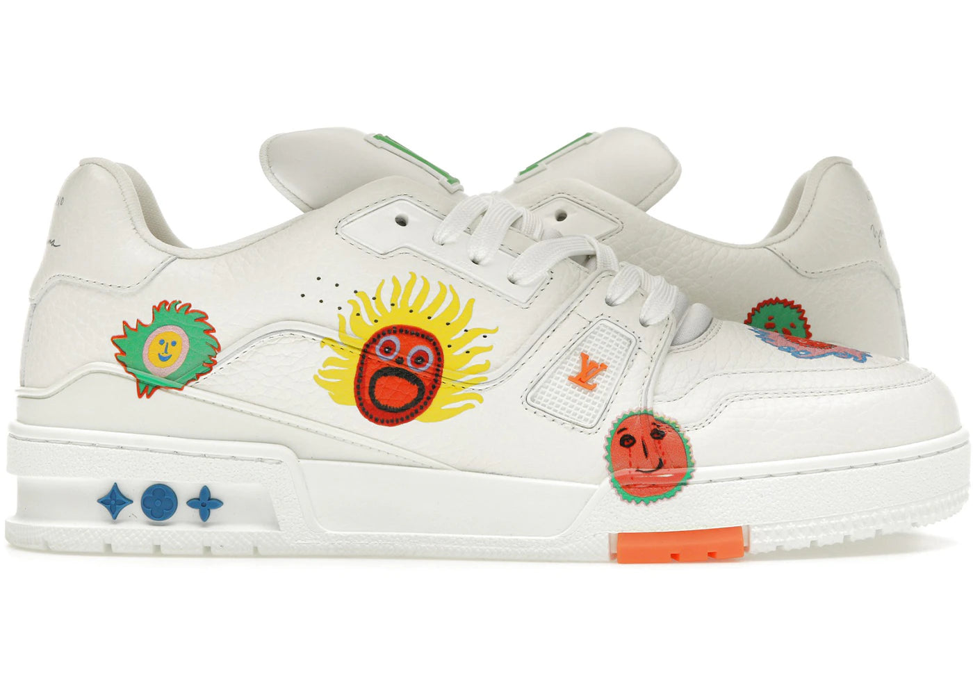 louis vuitton x yayoi kusama trainer white print