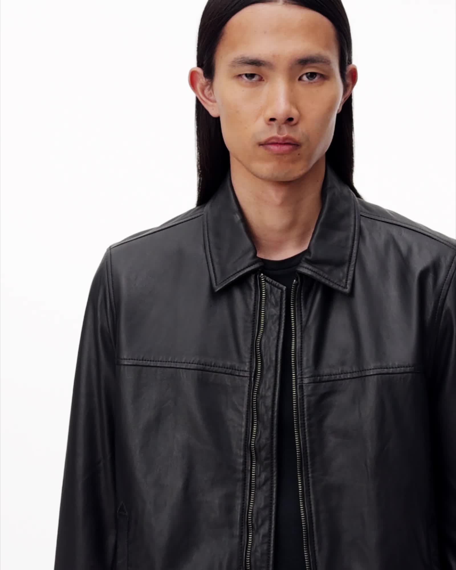 AllSaints Rashford Leather Jacket Black