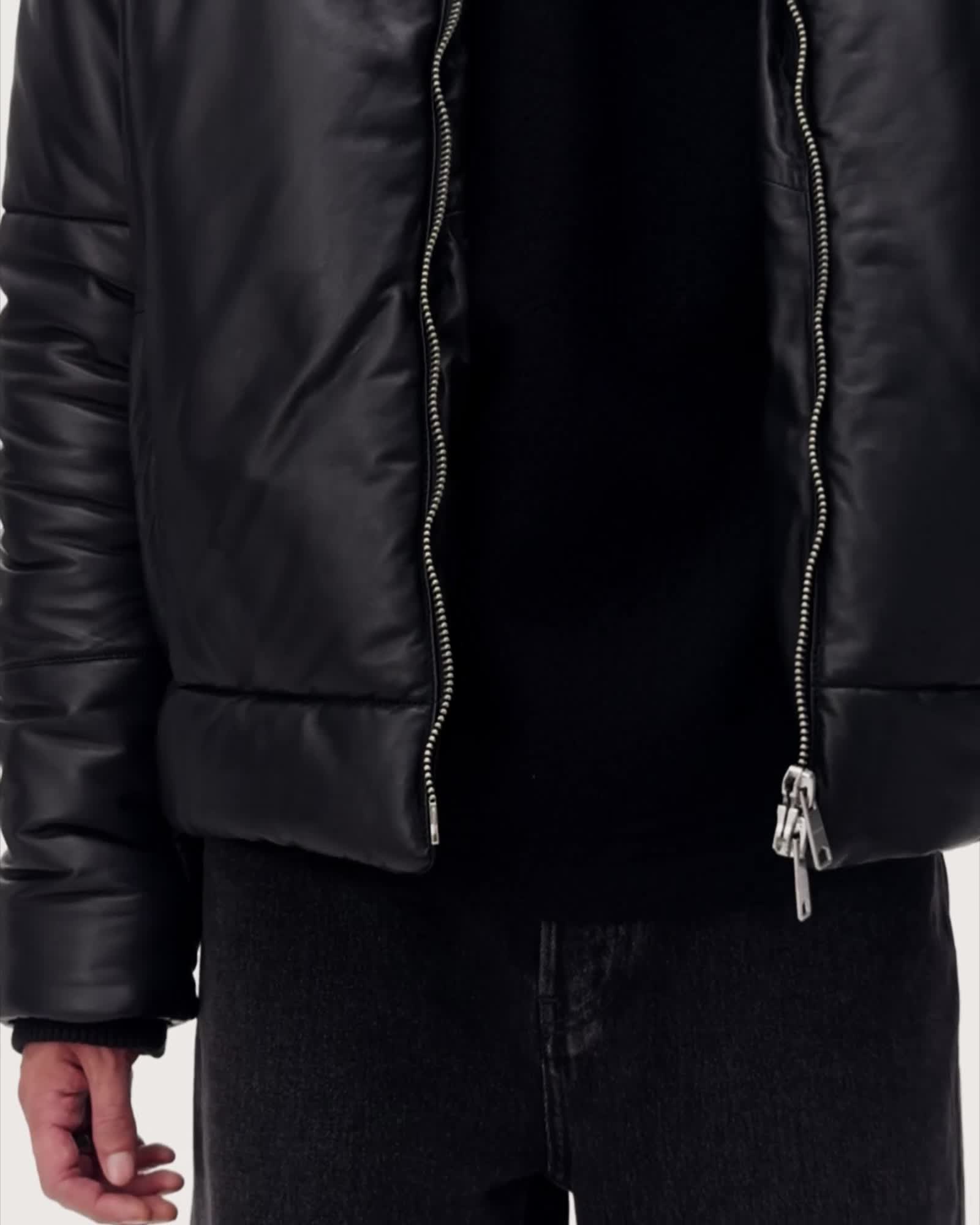 AllSaints Furse Boxy Puffer Jacket Black