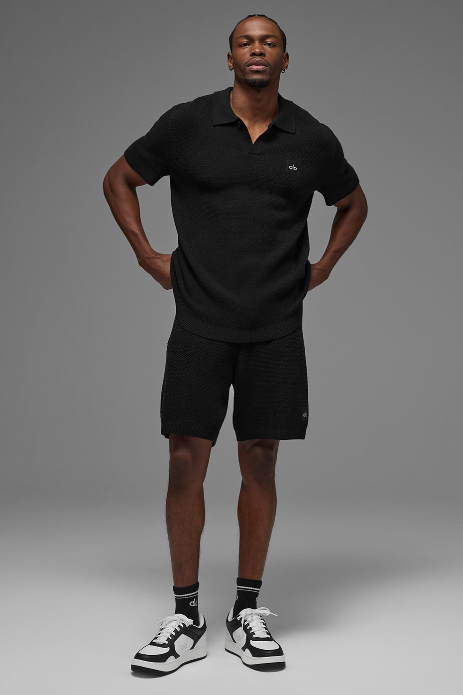 Alo Yoga Sports Club Sweater Knit Polo