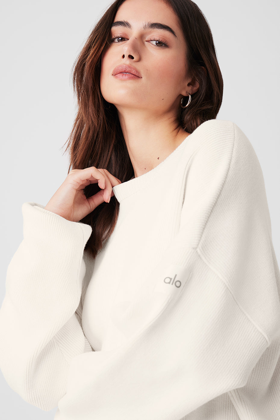 Alo Yoga Women'S Scholar Crew Neck Sweater