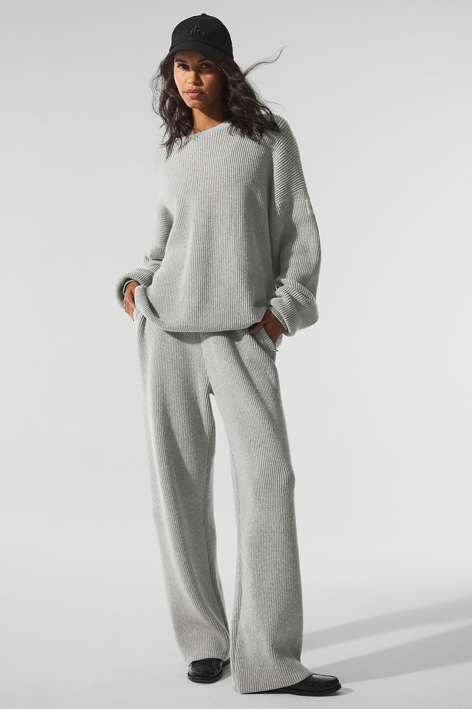 Alo Yoga Women'S Domain Rib Knit Crew Sweater