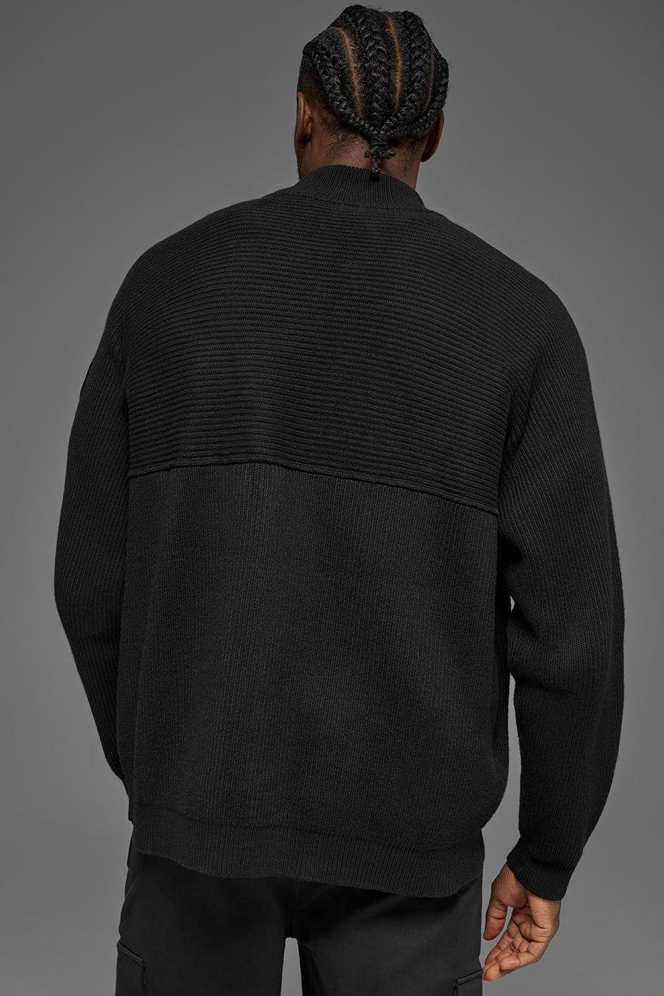 Alo Yoga Domain Shift Rib Knit 1/4 Zip Sweater