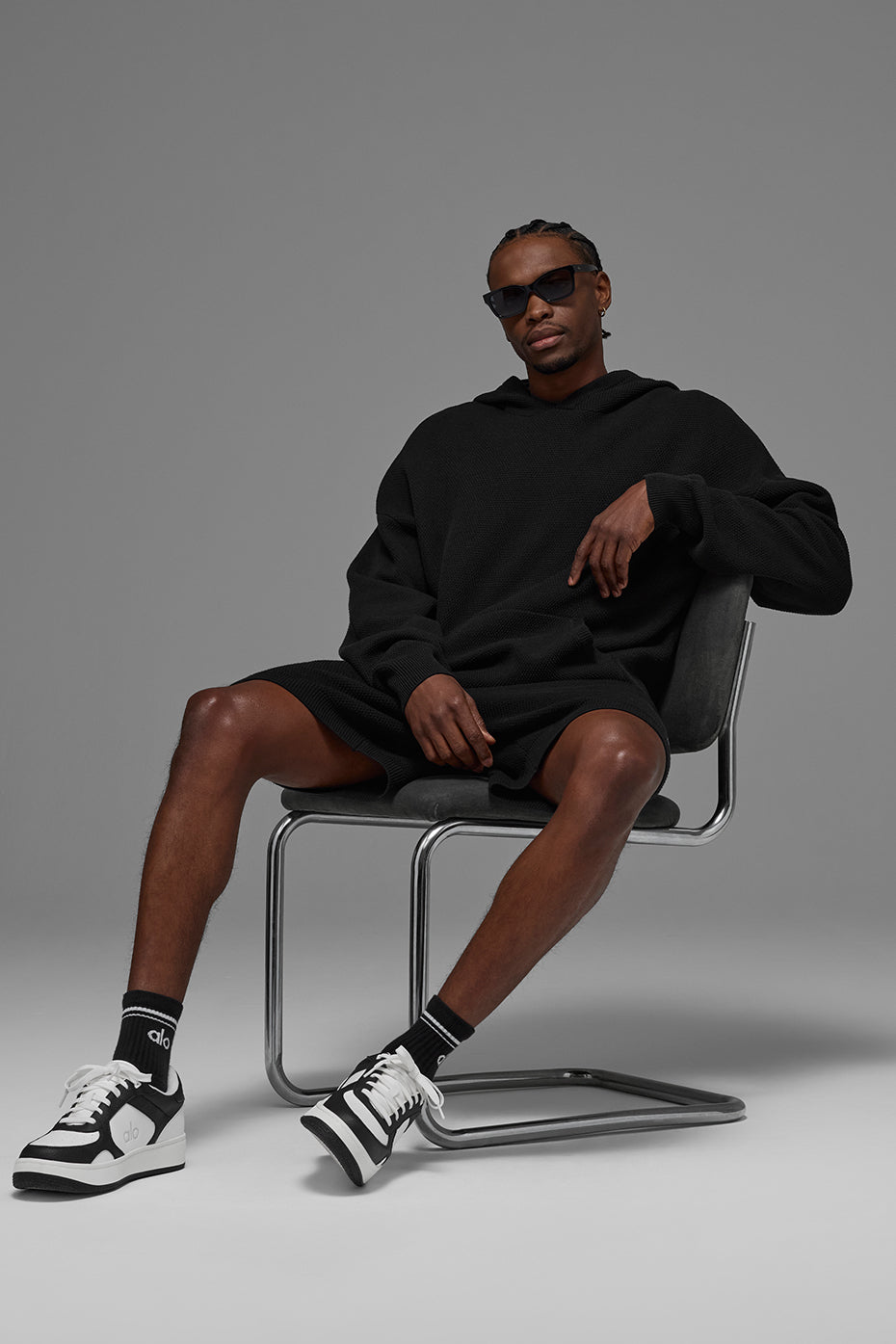 Alo Yoga Sports Club Sweater Knit Hoodie