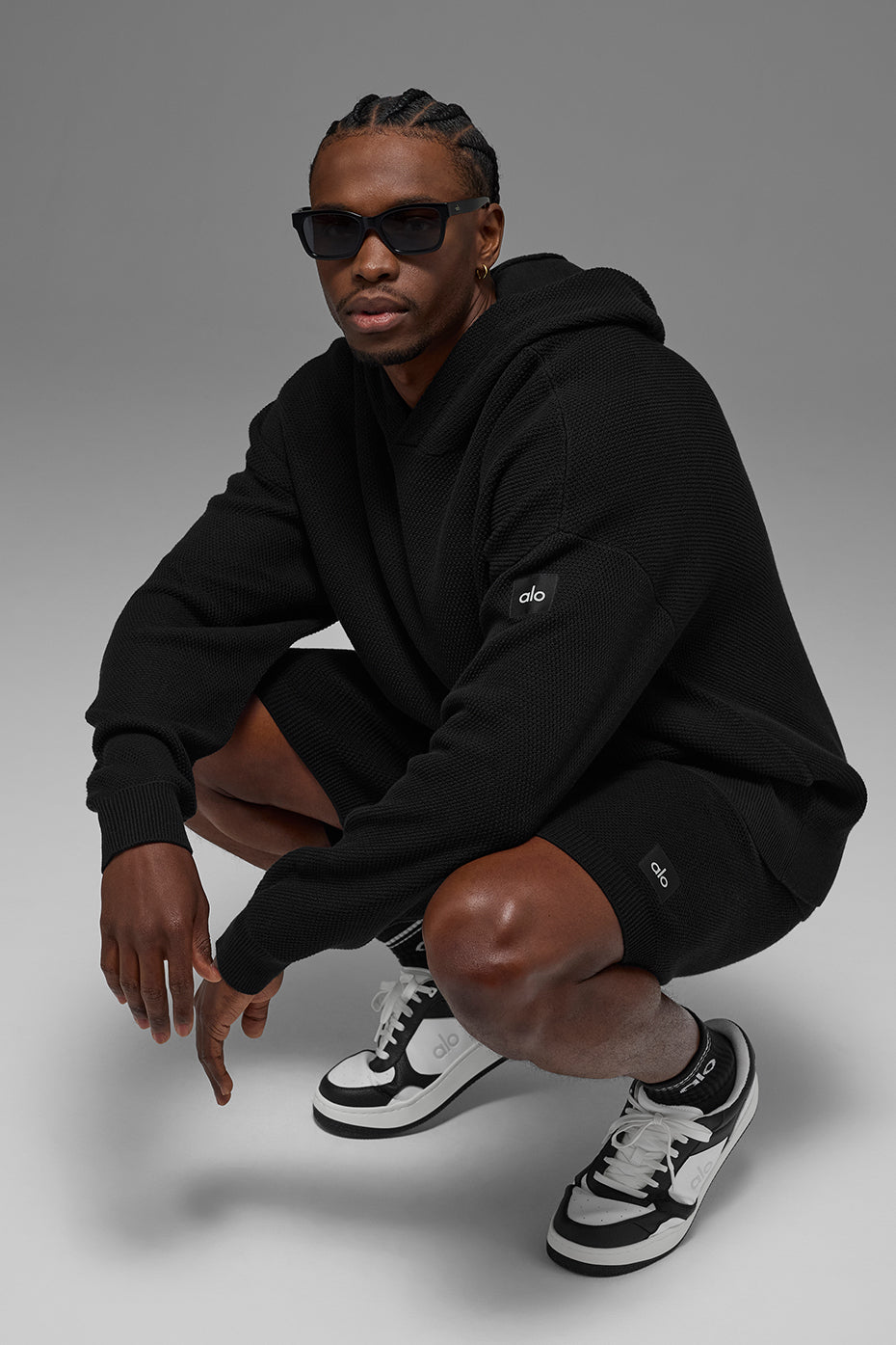 Alo Yoga Sports Club Sweater Knit Hoodie