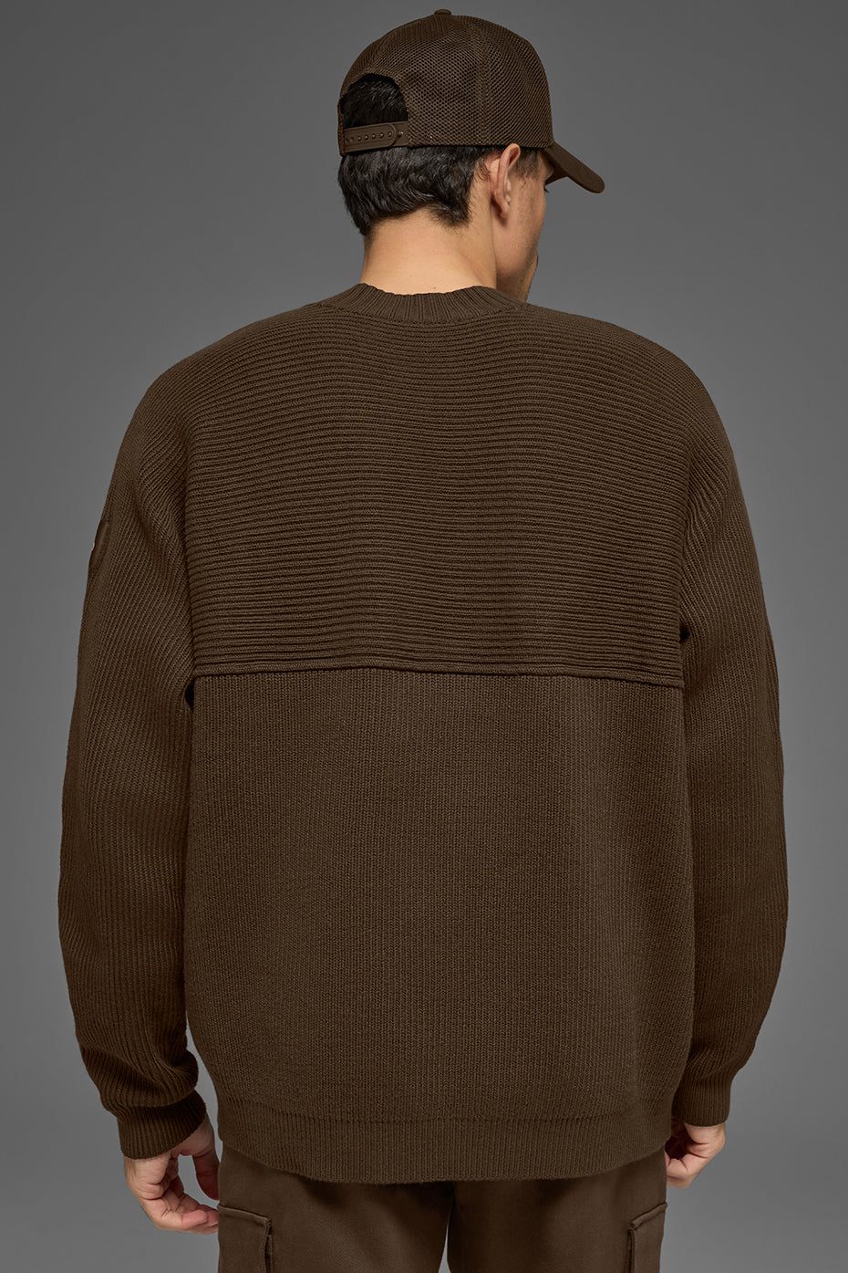 Alo Yoga Domain Shift Rib Knit Sweater Crew