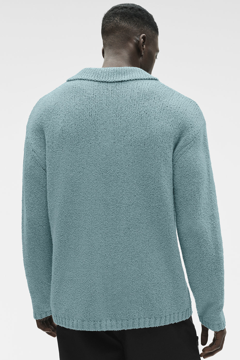 Alo Yoga Textured Knit Long Sleeve Polo