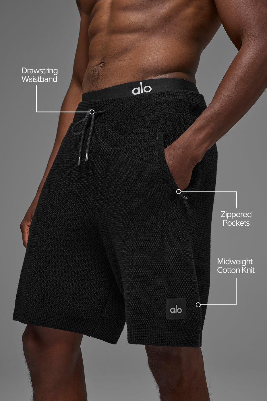 Alo Yoga 7" Sports Club Sweater Knit Short