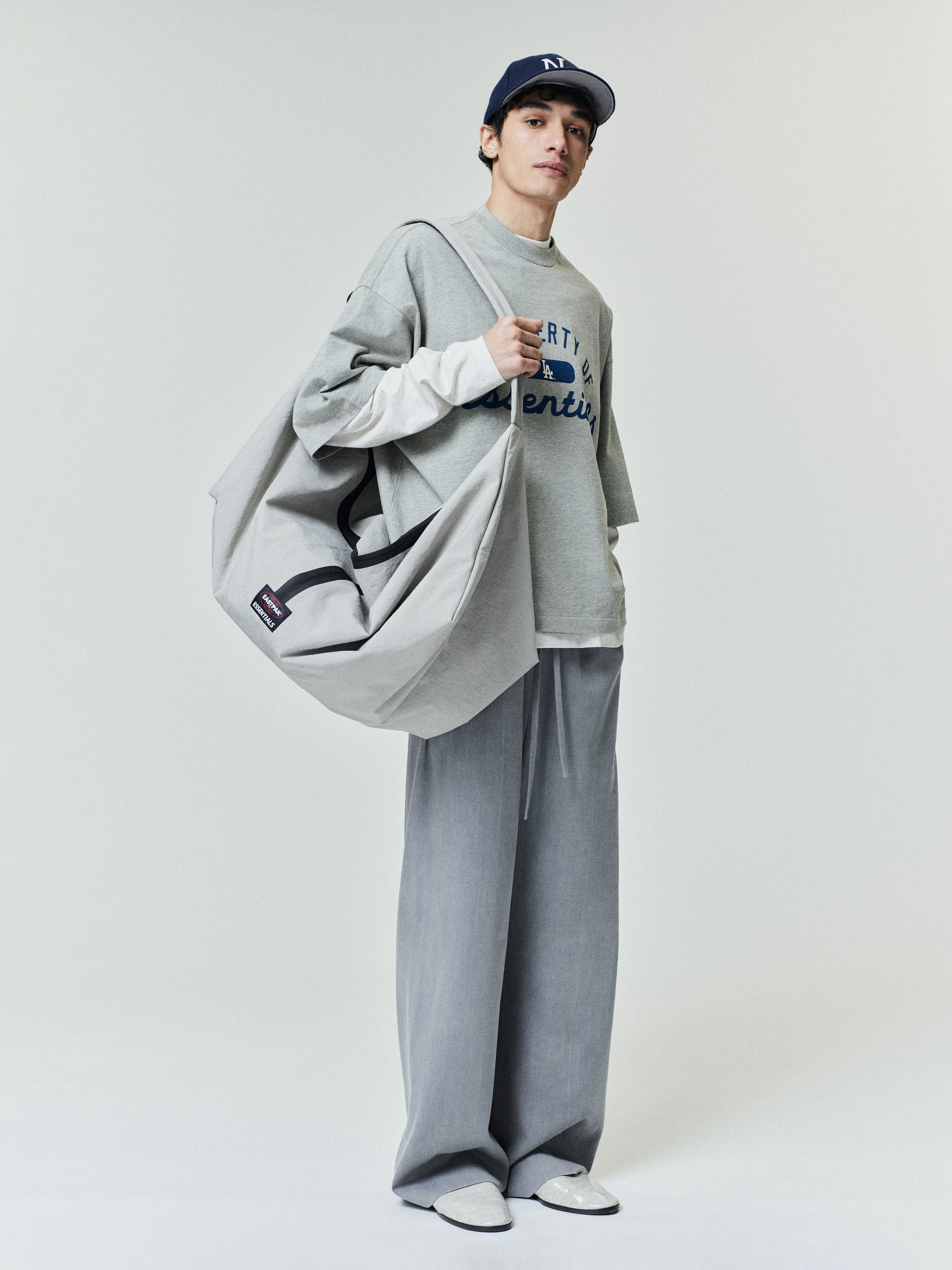 Essentials Dodgers Merch Tee Concrete Heather