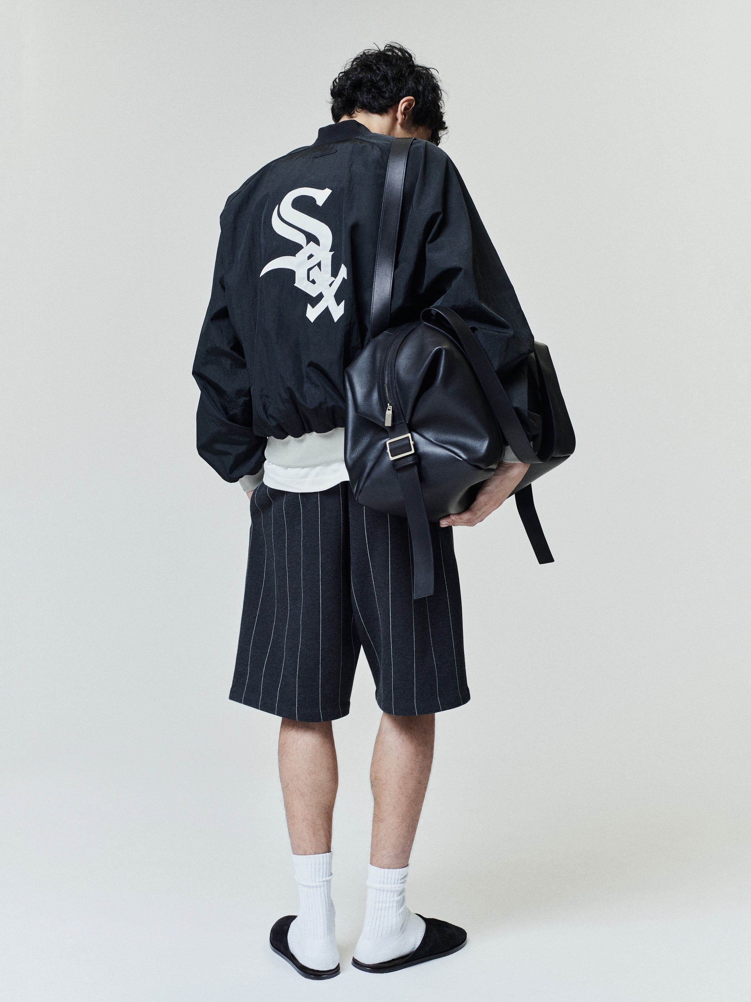 Essentials White Sox Half Zip Pullover Black