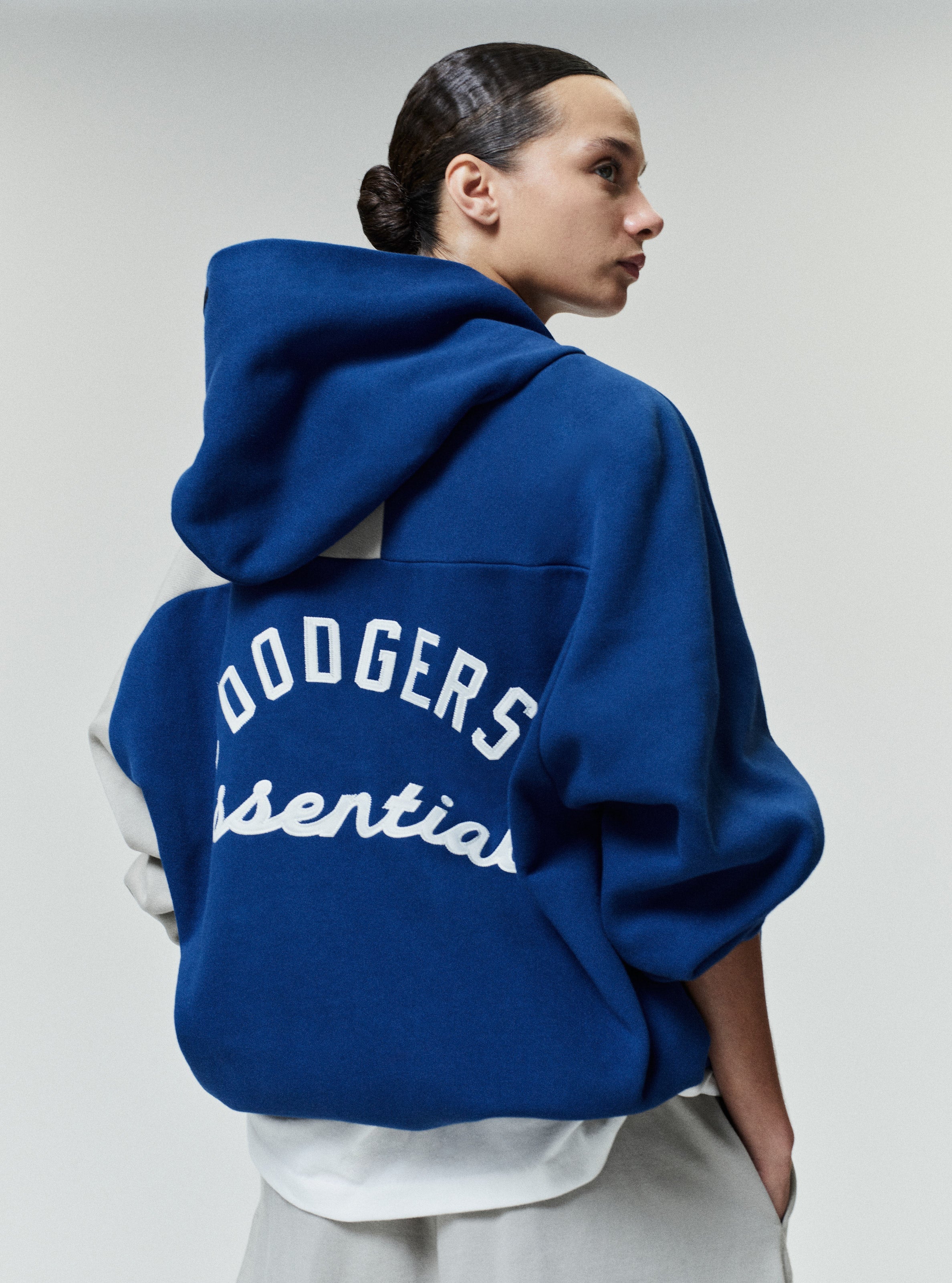 Essentials Dodgers Raglan Half Zip Sport Hoodie Estate Blue/ Seal