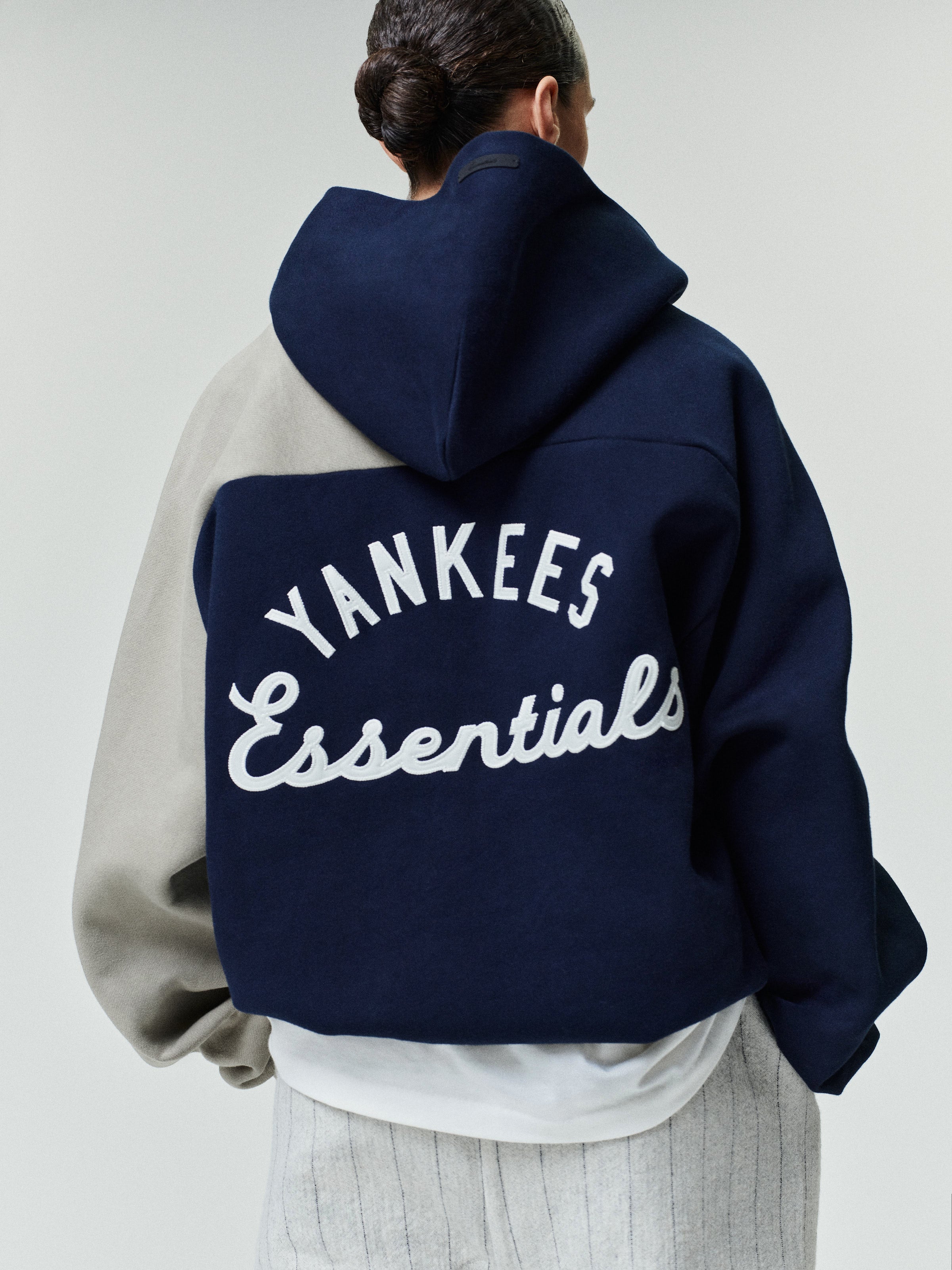 Essentials Yankees Raglan Half Zip Sport Hoodie Dark Sapphire/ Overland