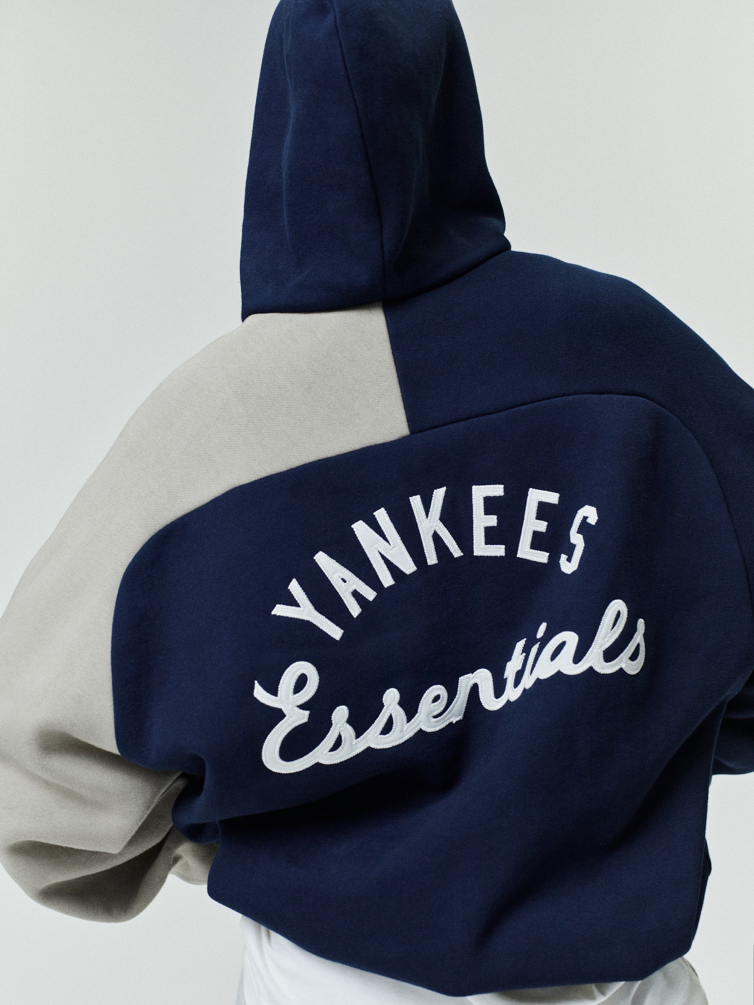 Essentials Yankees Raglan Half Zip Sport Hoodie Dark Sapphire/ Overland
