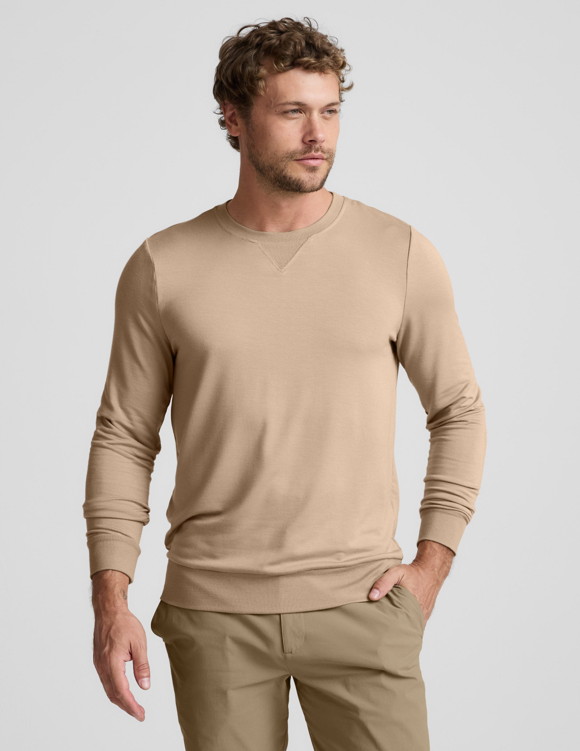 Beyond Yoga Always Beyond Mens Crew Pullover