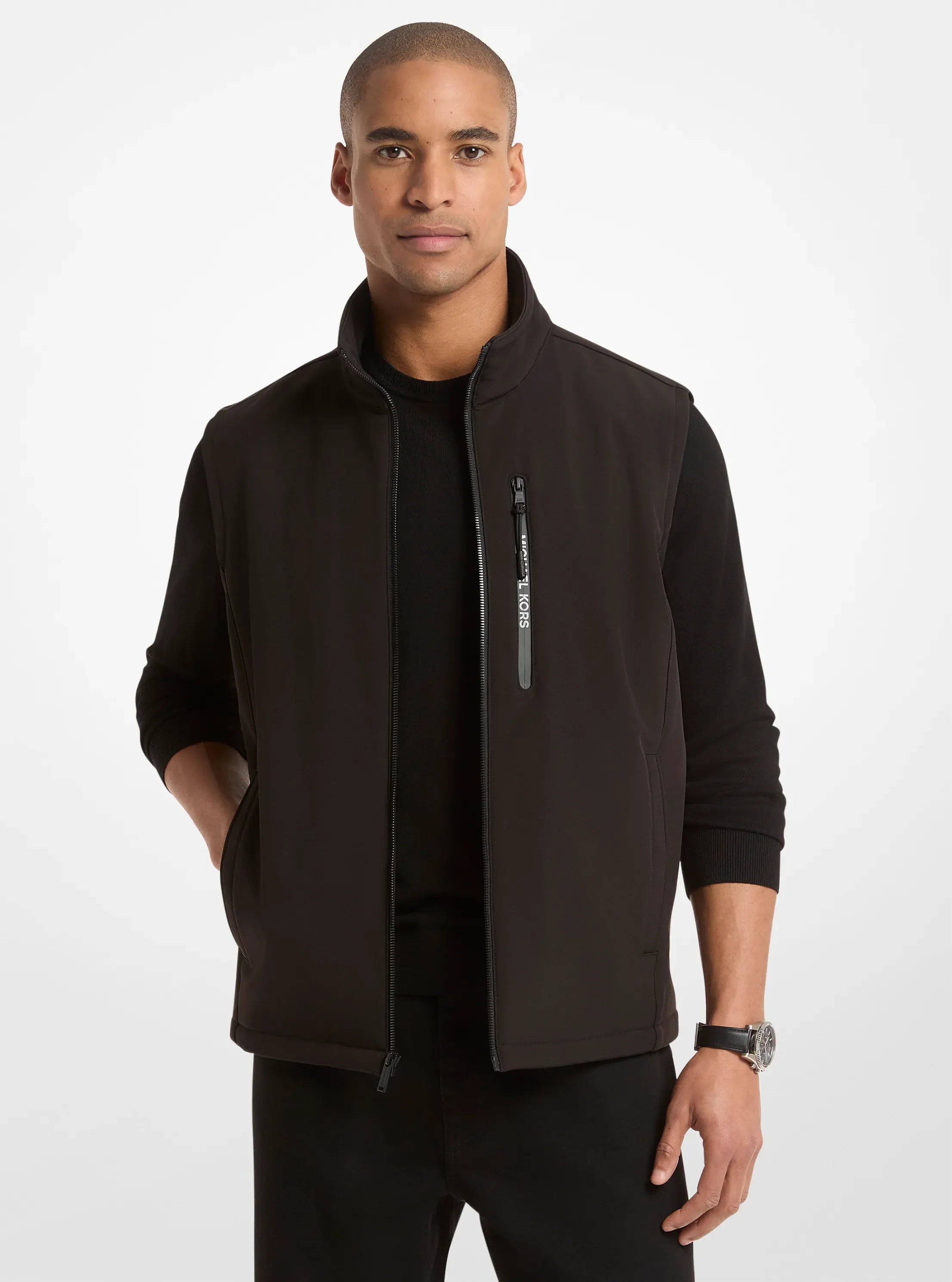 Michael Kors Zip-Up Vest BLACK
