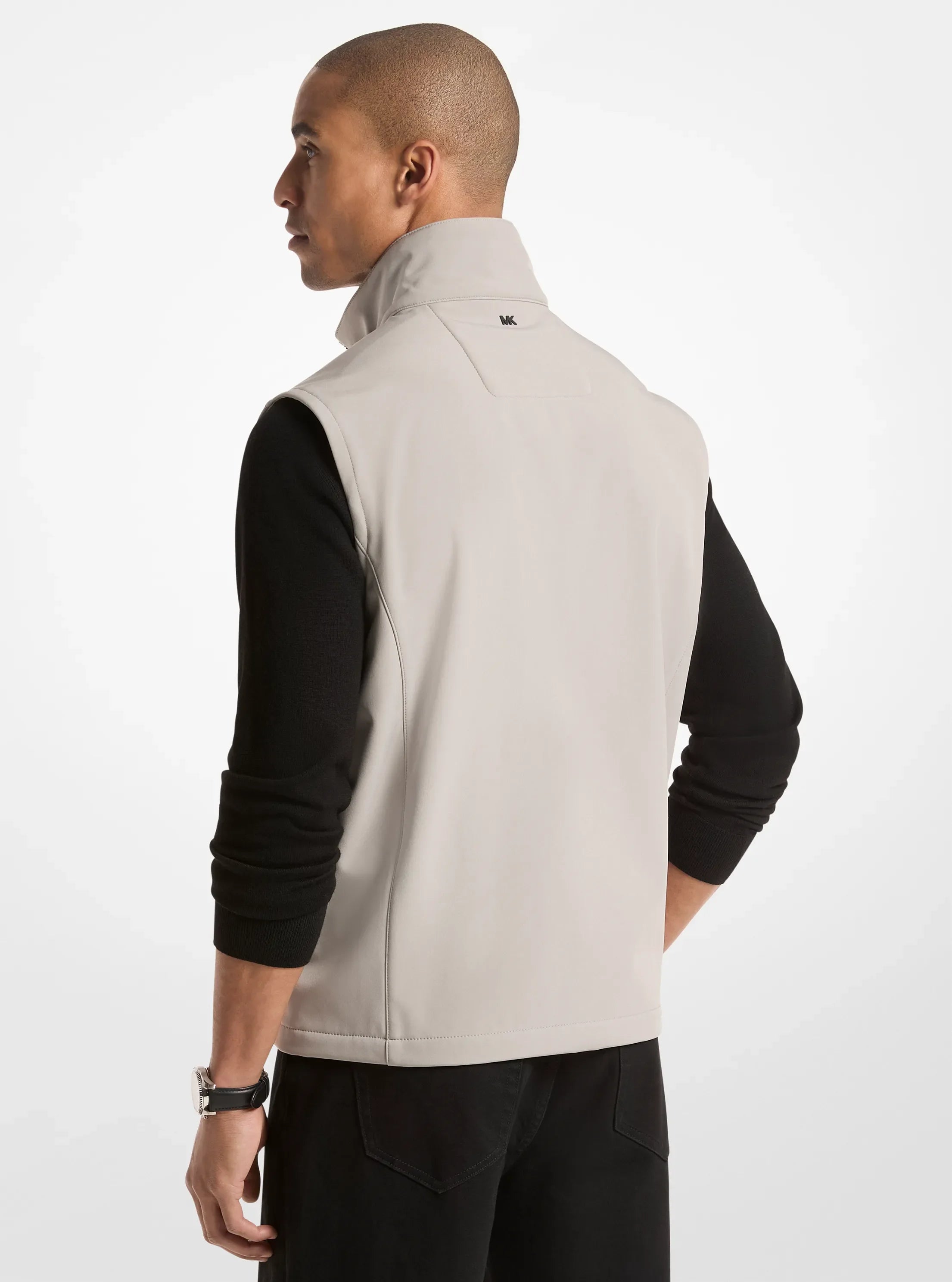Michael Kors Zip-Up Vest PEARL GREY