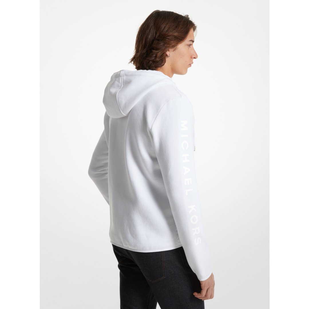 Michael Kors Galway Quilted Mixed-Media Jacket WHITE