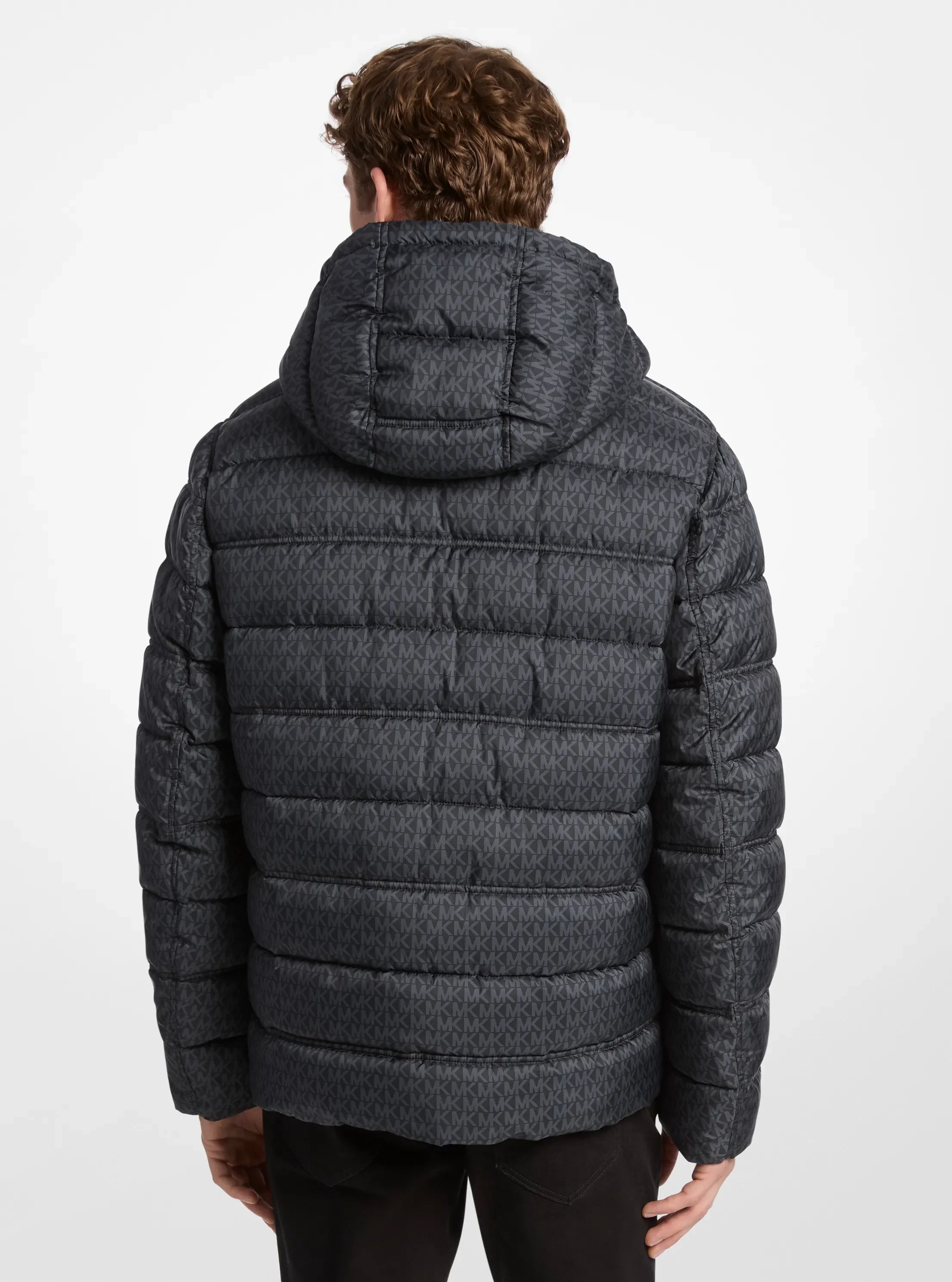 Michael Kors Signature Logo Reversible Jacket BLACK