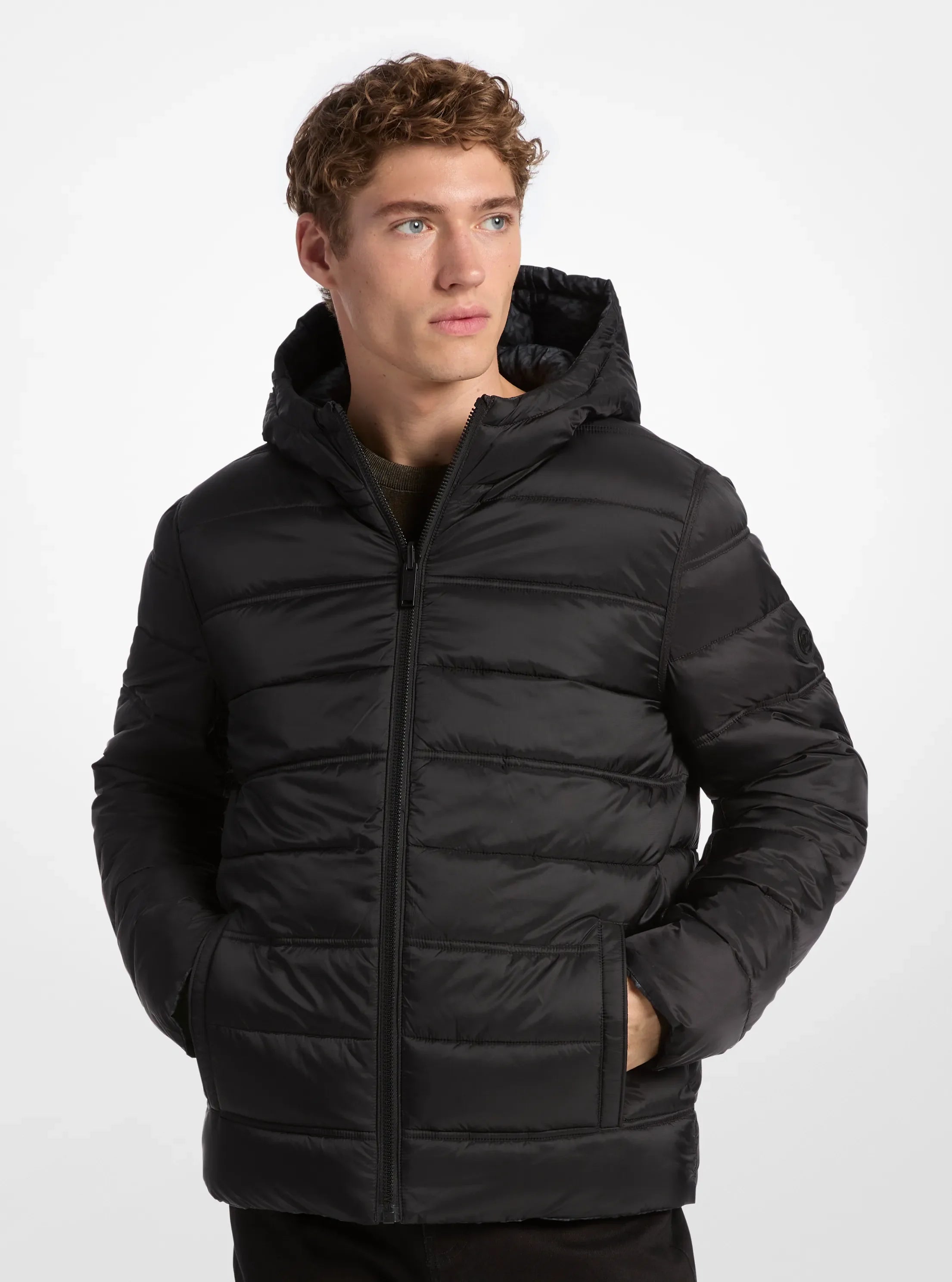 Michael Kors Signature Logo Reversible Jacket BLACK