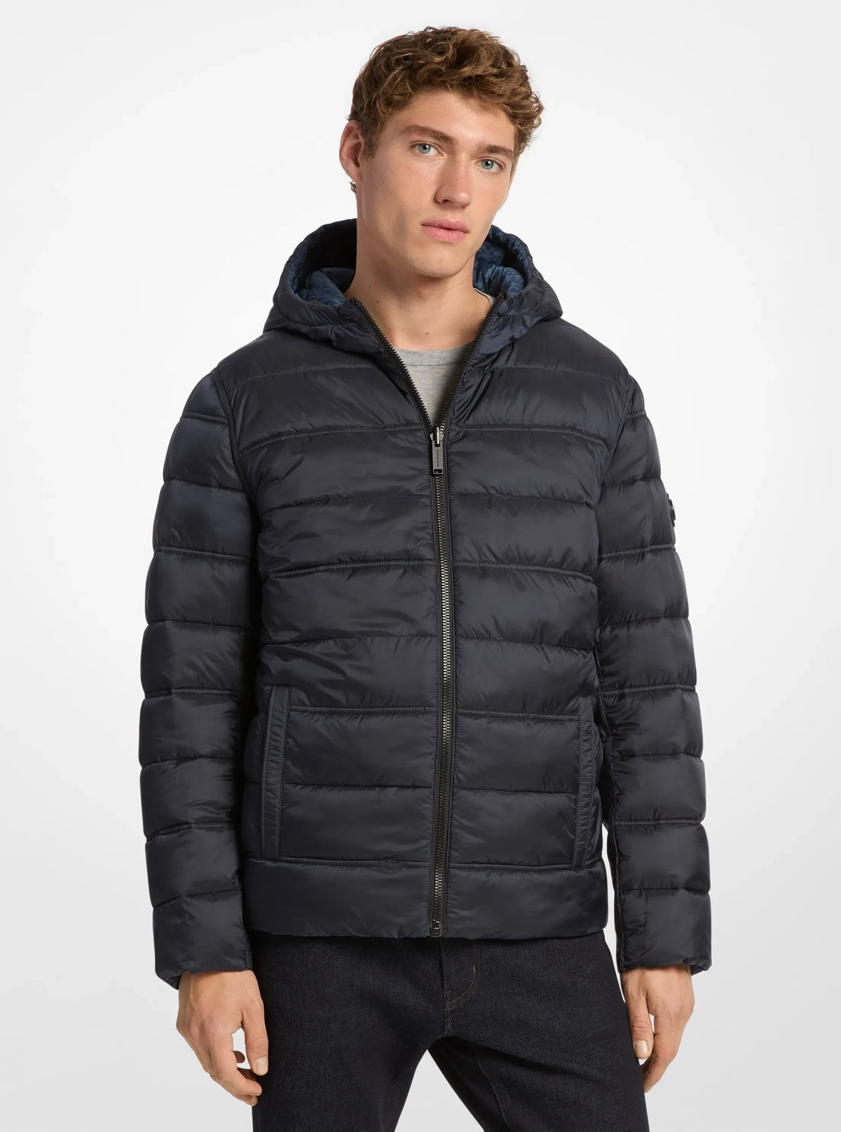 Michael Kors Signature Logo Reversible Jacket MIDNIGHT