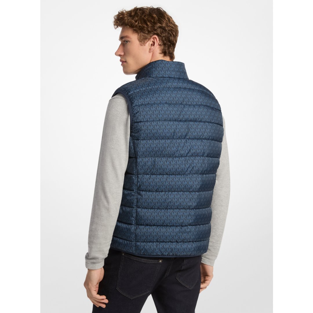 Michael Kors Abbou Signature Logo Reversible Vest MIDNIGHT